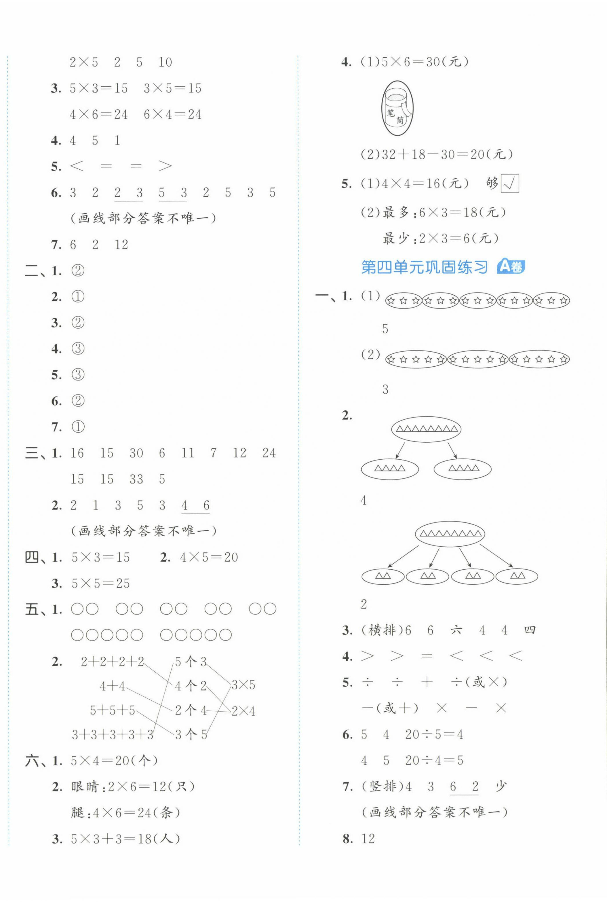 2023年53全優(yōu)卷二年級(jí)數(shù)學(xué)上冊(cè)蘇教版 第4頁(yè)