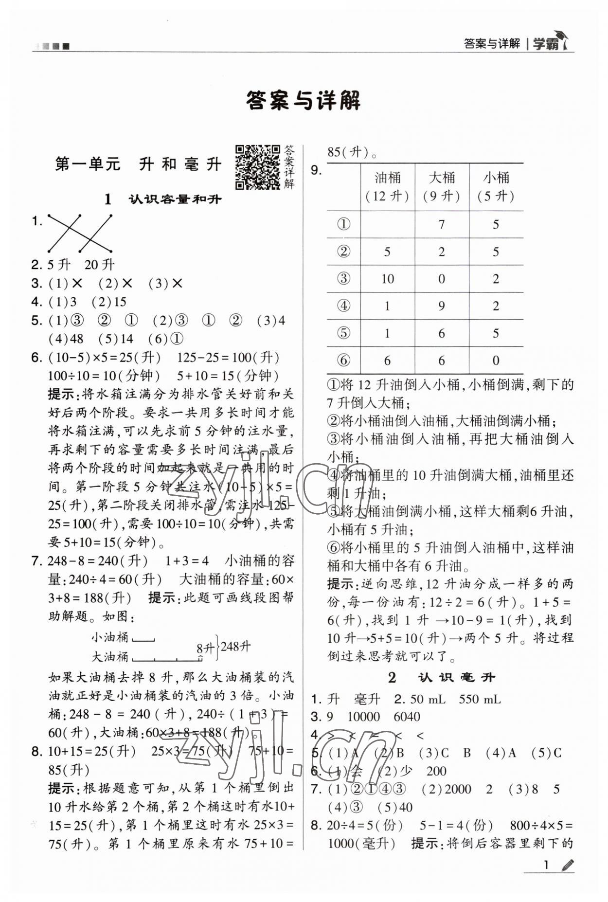 2023年经纶学典学霸四年级数学上册苏教版 第1页