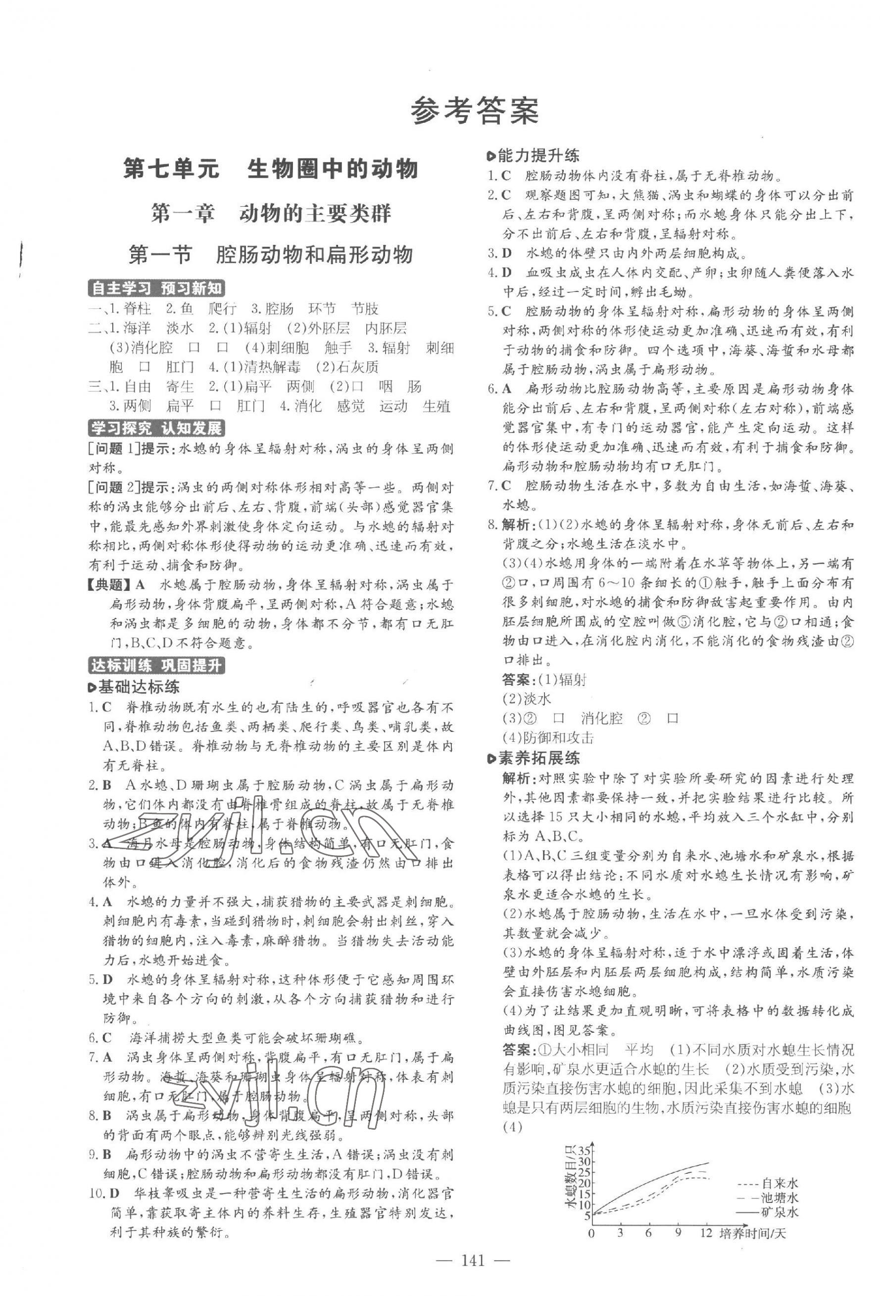 2023年練案八年級生物全一冊魯科版五四制 第1頁