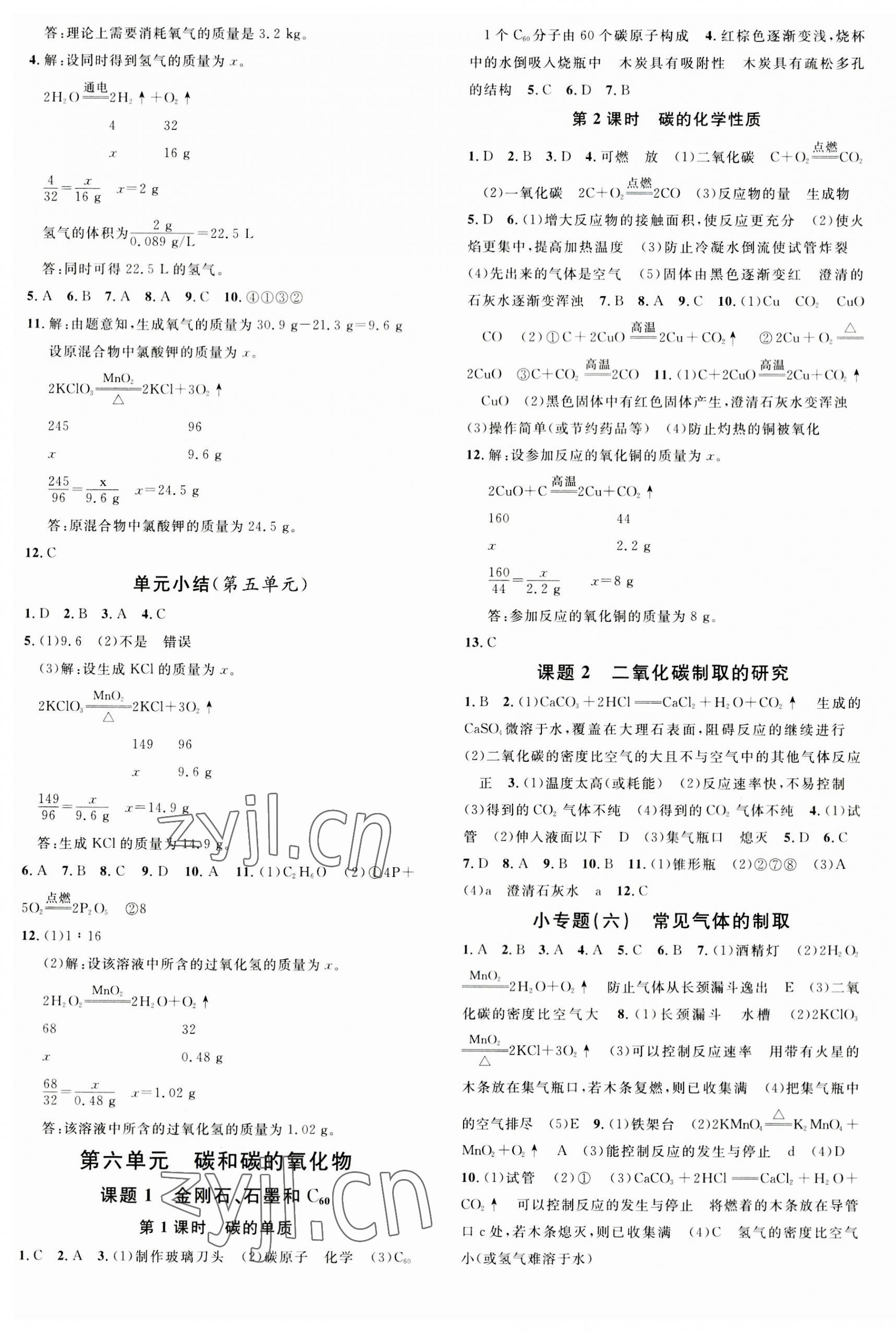 2023年名校課堂九年級化學(xué)全一冊人教版廣西專版 第5頁