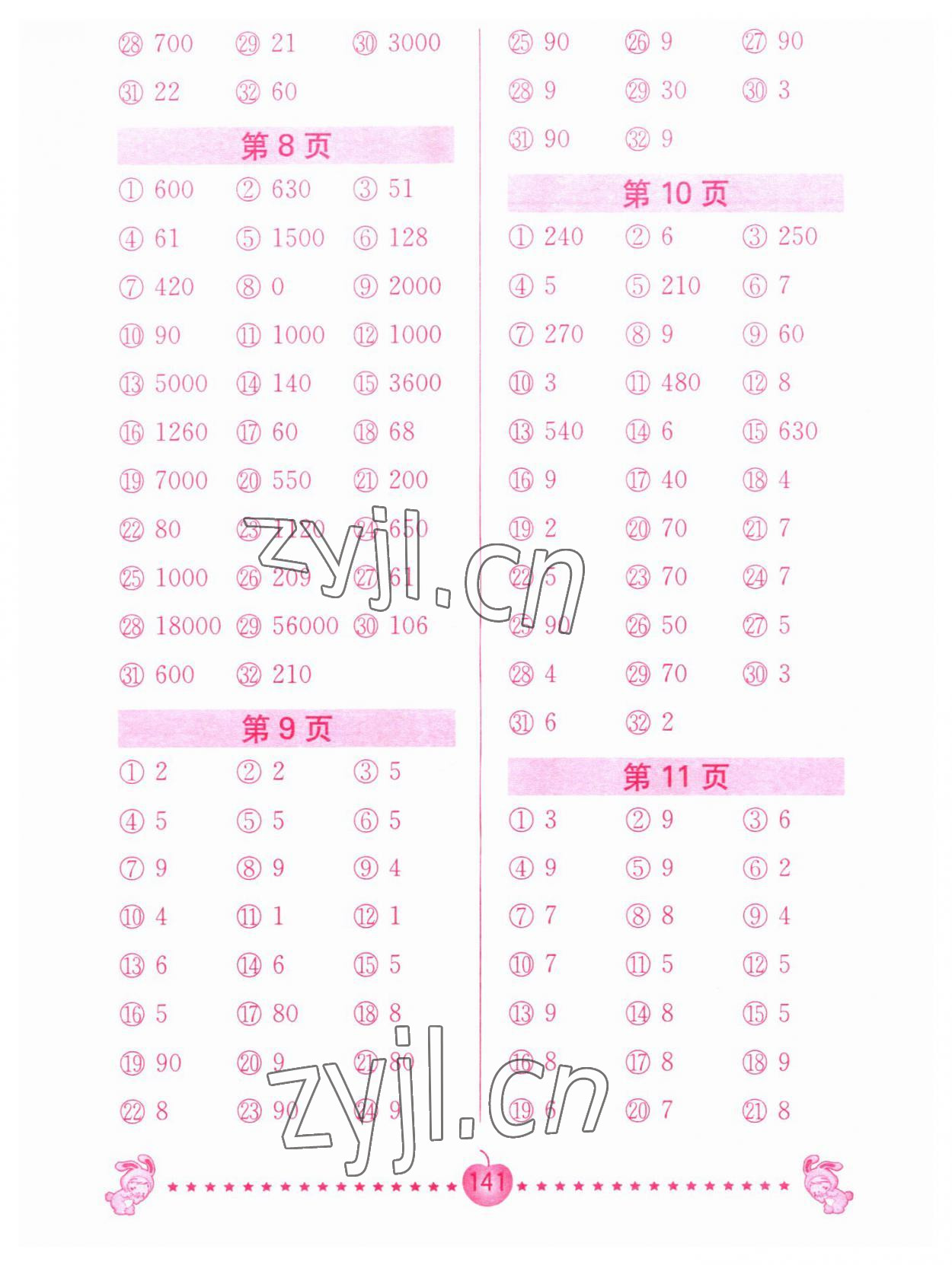 2023年口算題卡南京大學(xué)出版社四年級(jí)數(shù)學(xué)上冊(cè)蘇教版 第3頁(yè)