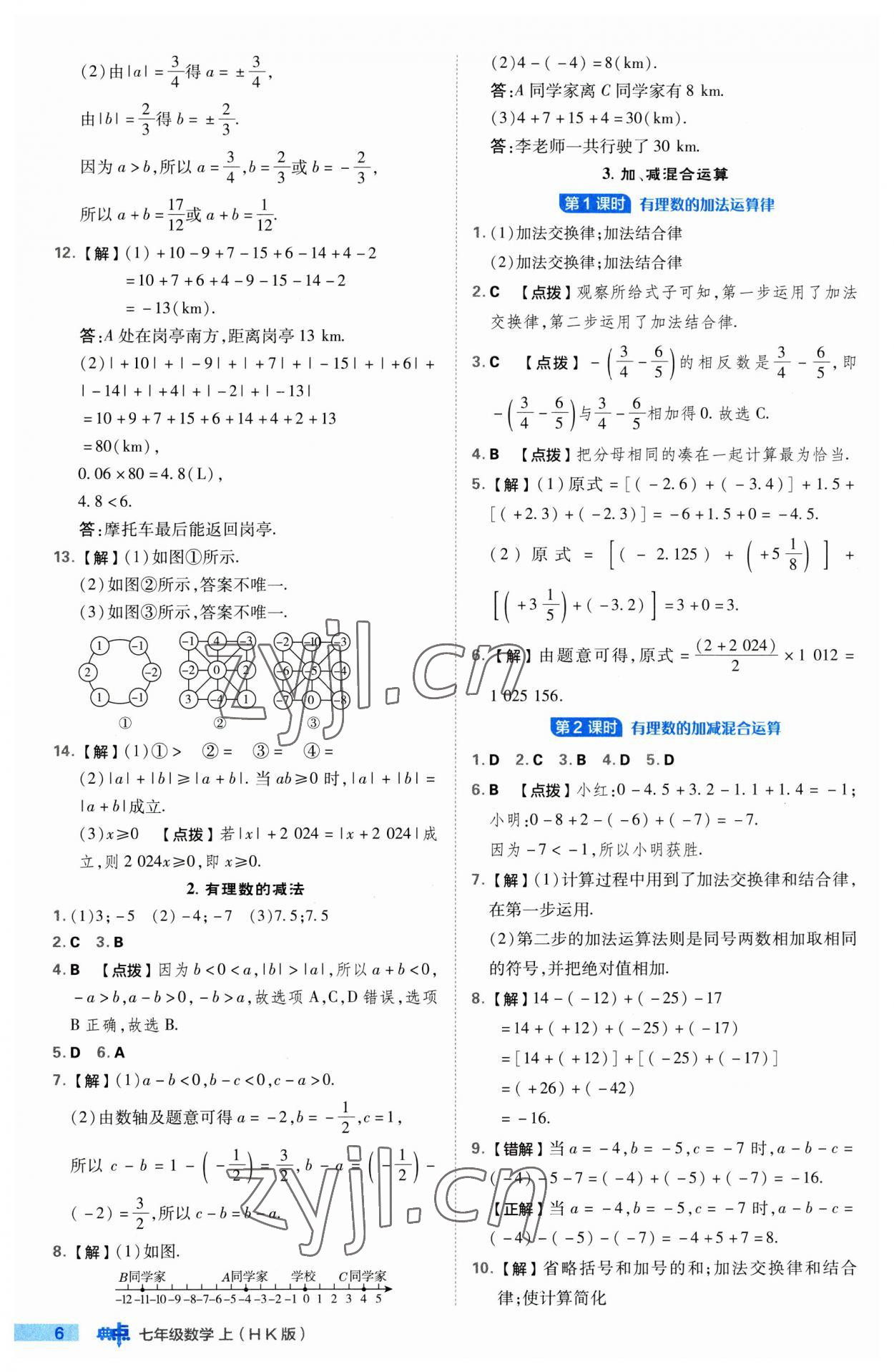 2023年綜合應(yīng)用創(chuàng)新題典中點(diǎn)七年級(jí)數(shù)學(xué)上冊(cè)滬科版 第6頁(yè)