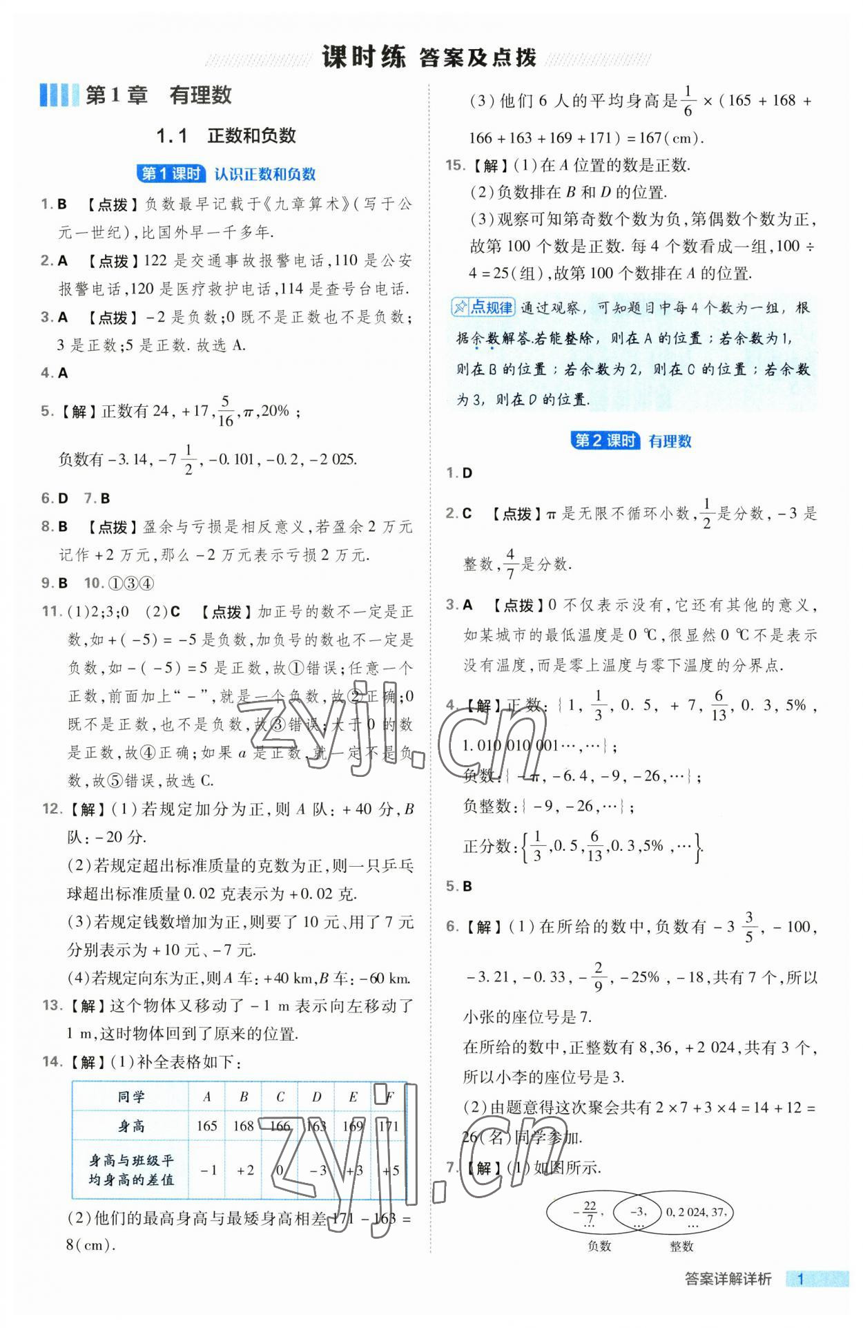 2023年綜合應(yīng)用創(chuàng)新題典中點七年級數(shù)學(xué)上冊滬科版 第1頁