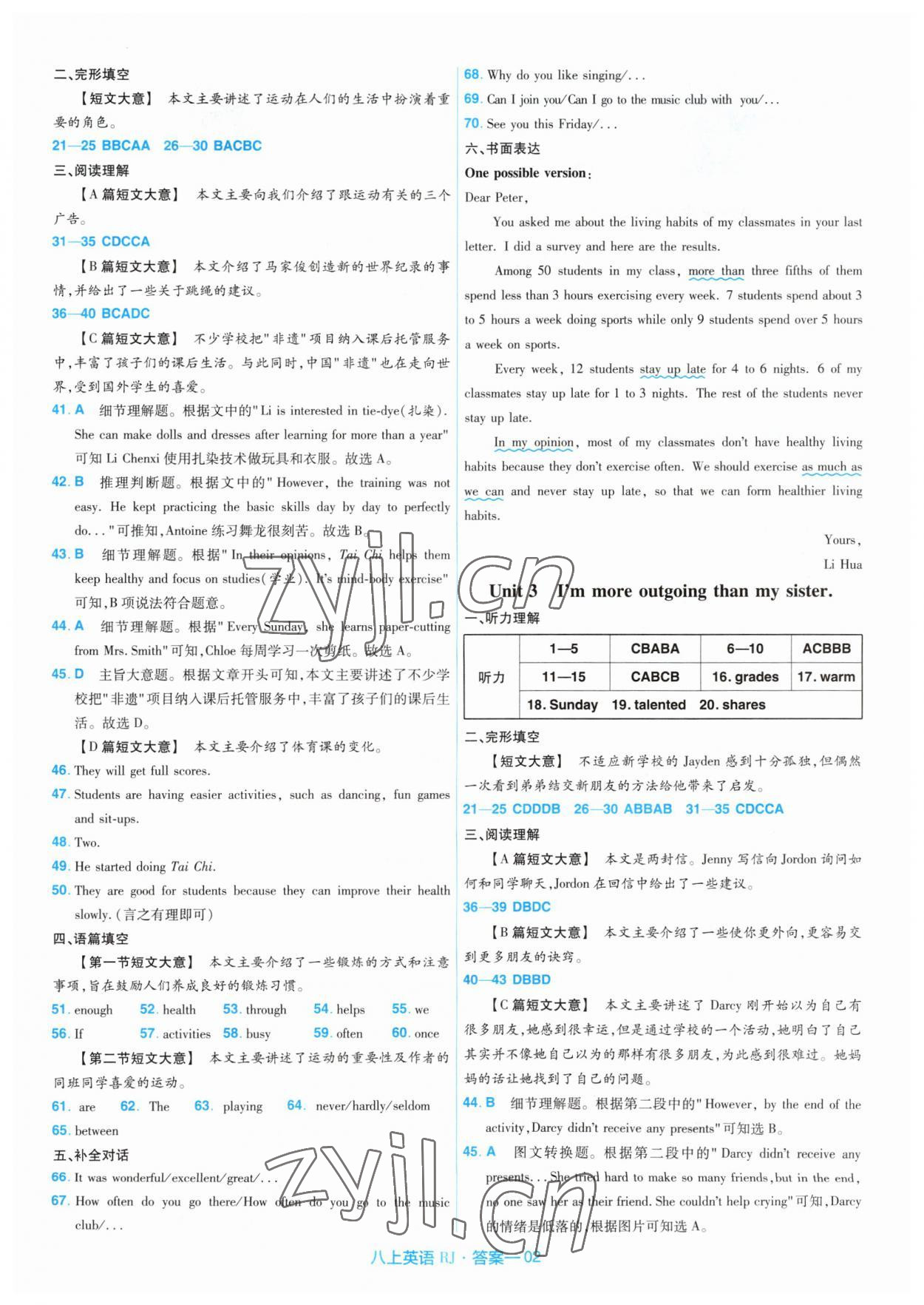 2023年金考卷活頁(yè)題選八年級(jí)英語(yǔ)上冊(cè)人教版 第2頁(yè)