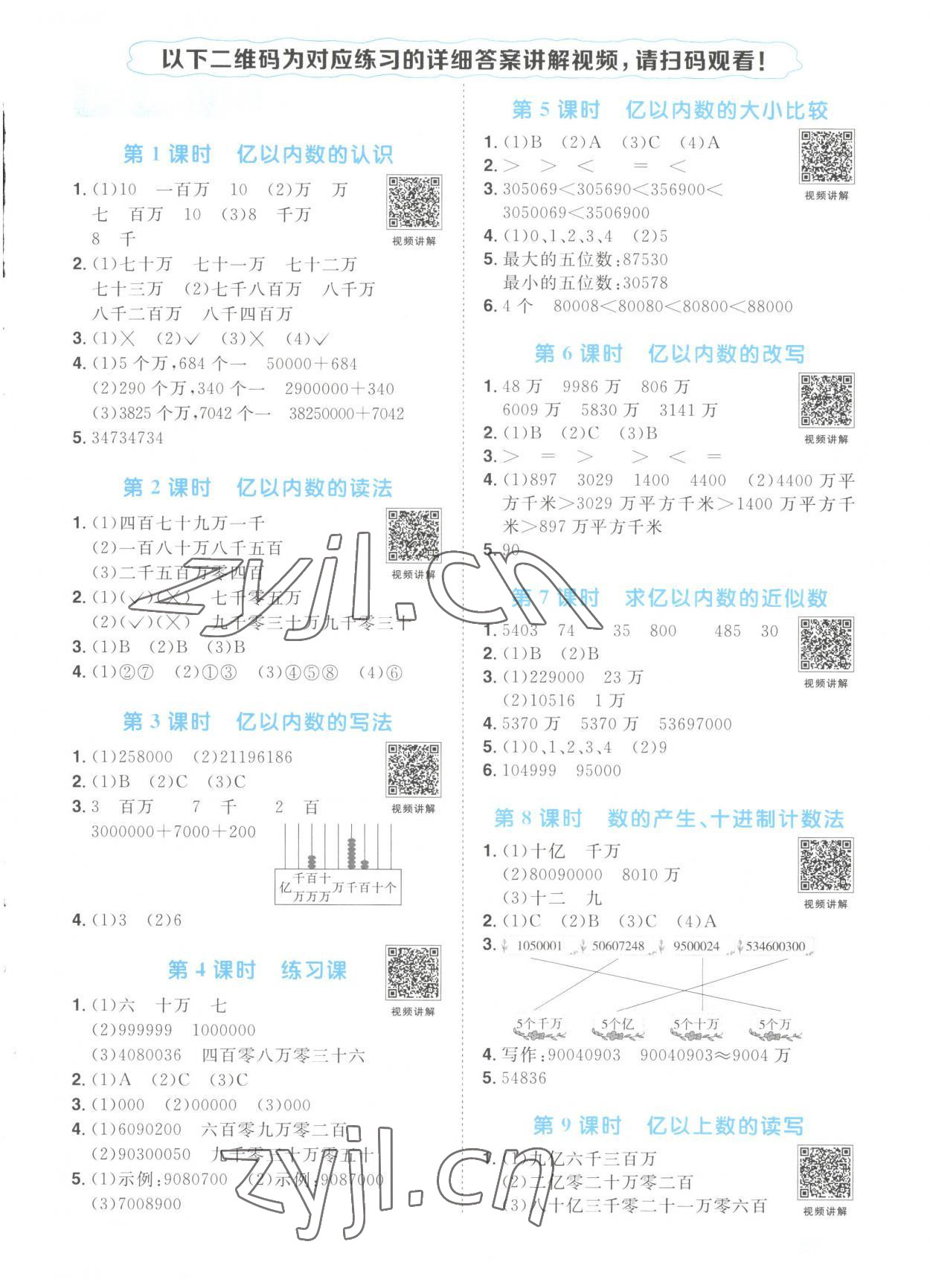 2023年陽(yáng)光同學(xué)課時(shí)優(yōu)化作業(yè)四年級(jí)數(shù)學(xué)上冊(cè)人教版菏澤專版 第1頁(yè)