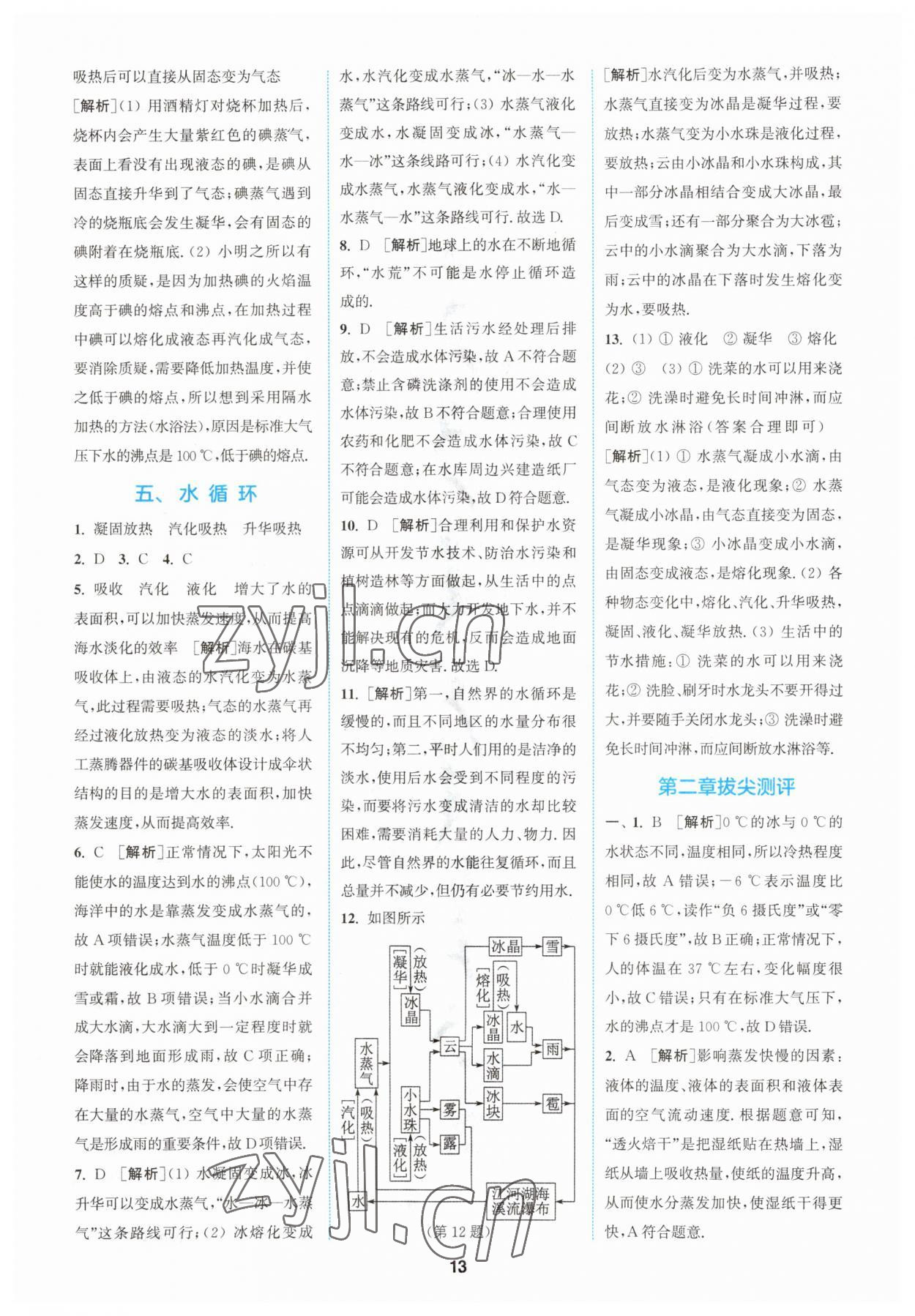 2023年拔尖特訓(xùn)八年級(jí)物理上冊(cè)蘇科版 參考答案第13頁(yè)