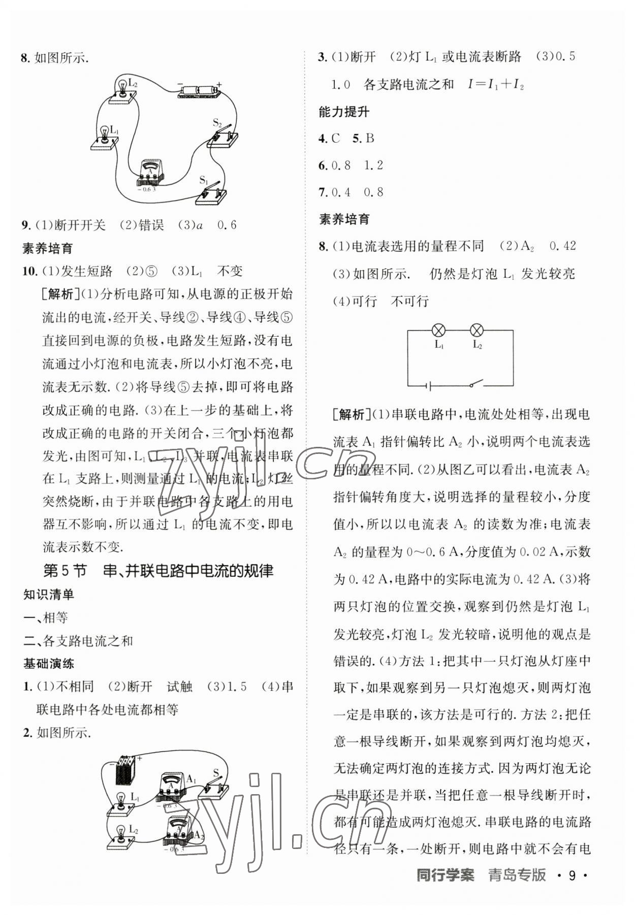 2023年同行學(xué)案九年級物理全一冊人教版青島專版 第9頁