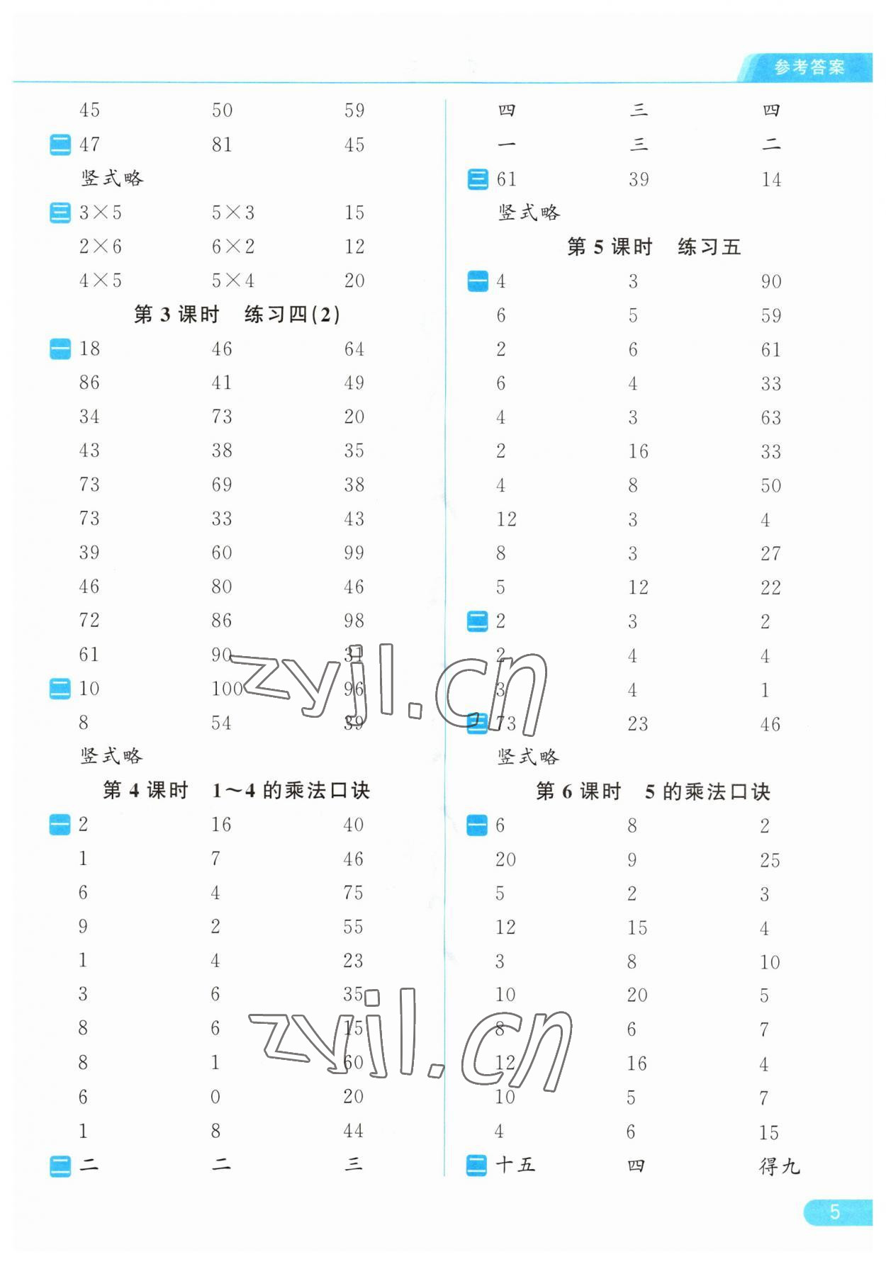 2023年亮點給力計算天天練二年級數(shù)學上冊蘇教版 第5頁