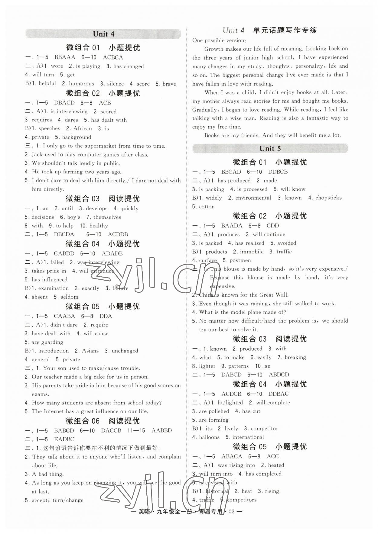 2023年學霸組合訓練九年級英語全一冊人教版青島專版 第3頁