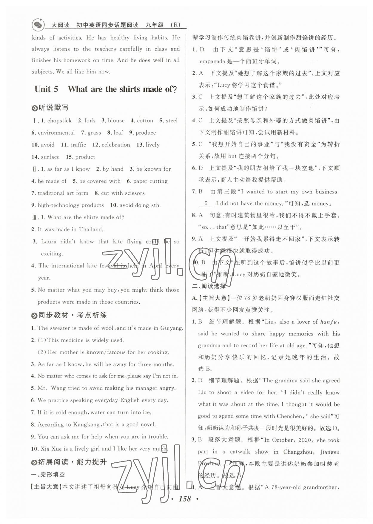 2023年大閱讀同步話題閱讀九年級英語人教版 第10頁