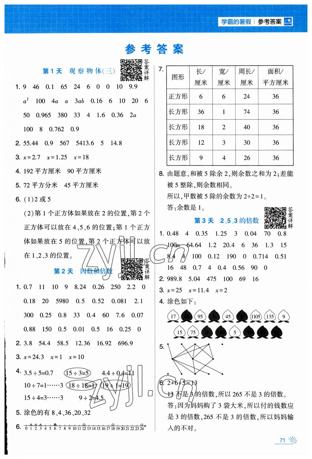 2023年學(xué)霸的暑假計(jì)算暑期大通關(guān)五升六數(shù)學(xué) 第1頁