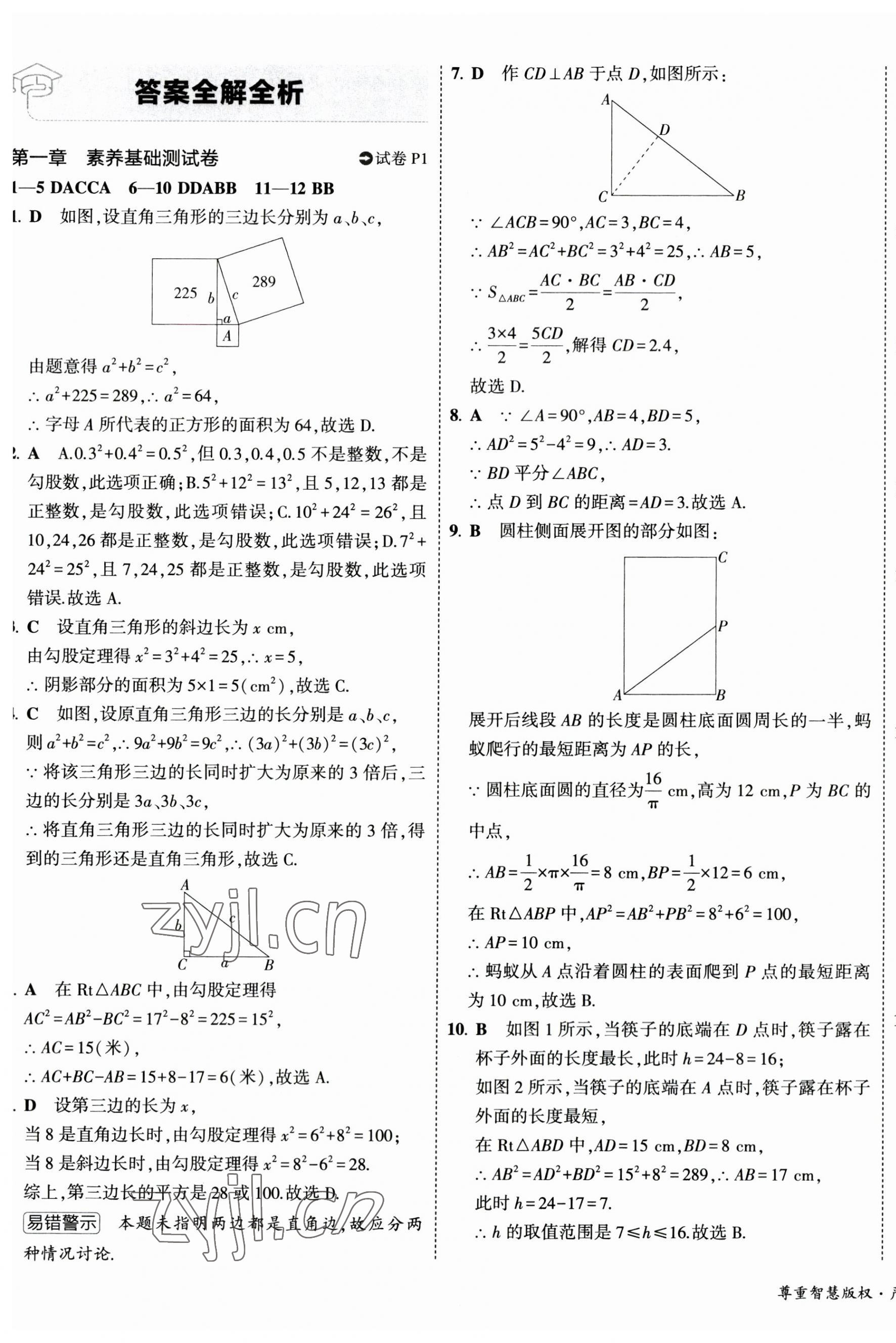 2023年5年中考3年模擬初中試卷八年級數(shù)學(xué)上冊北師大版 第1頁