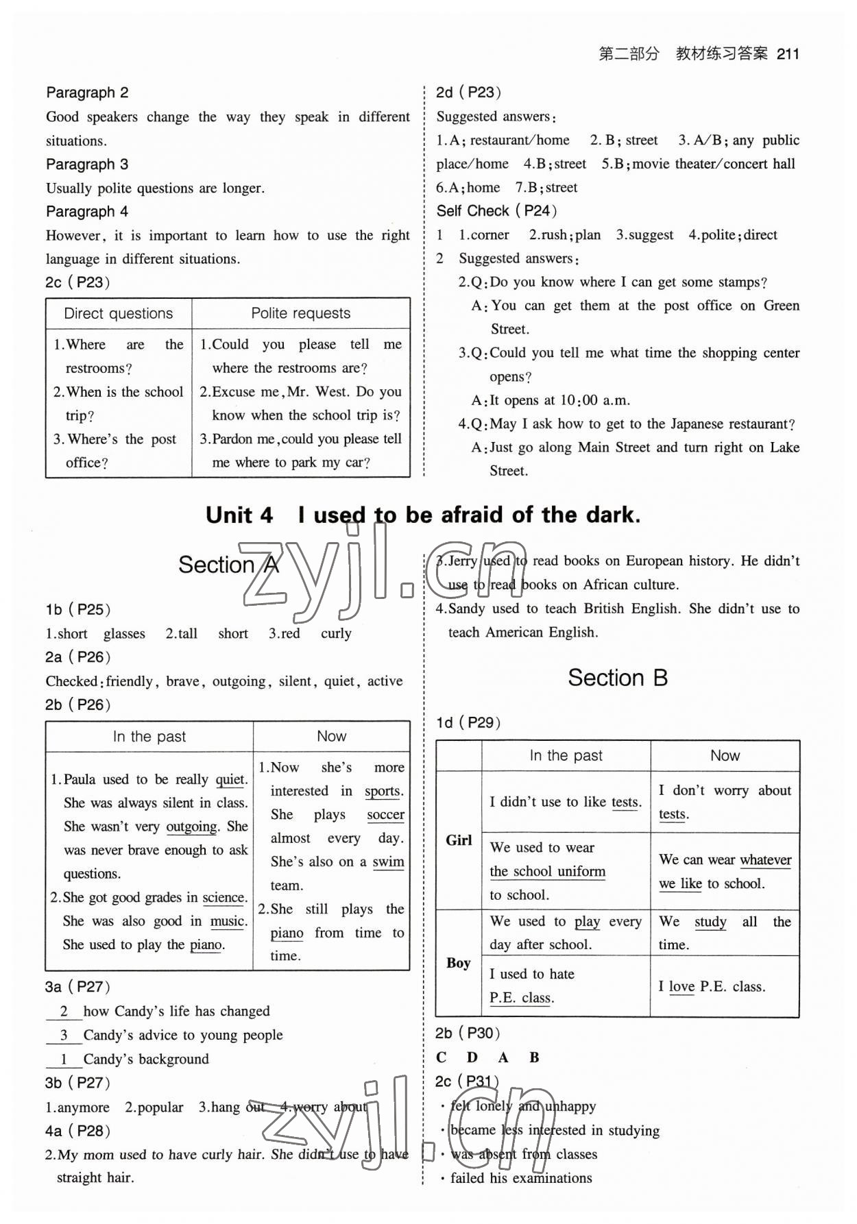 2023年教材課本九年級英語全一冊人教版 參考答案第4頁