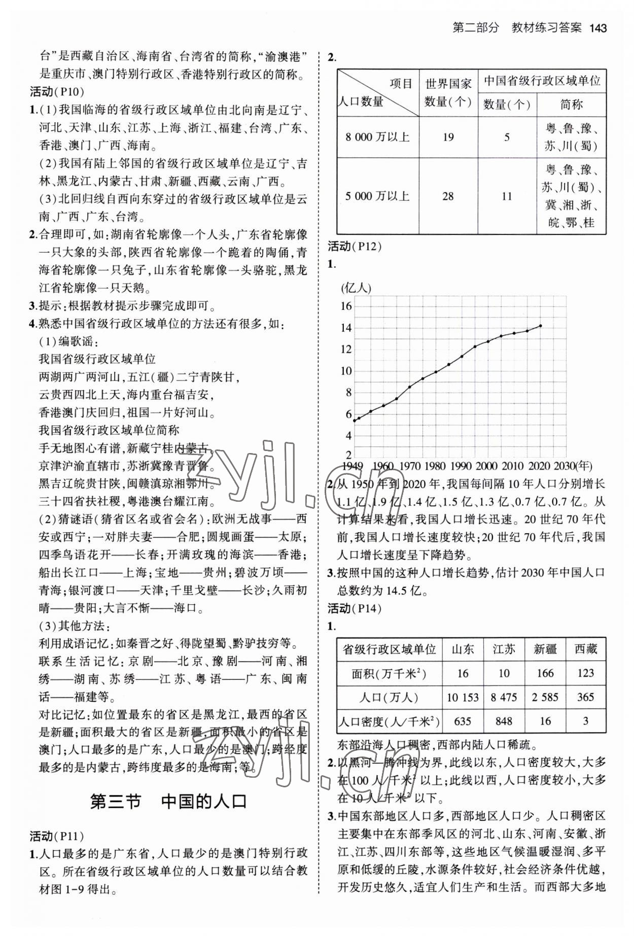 2023年教材課本八年級(jí)地理上冊湘教版 參考答案第2頁