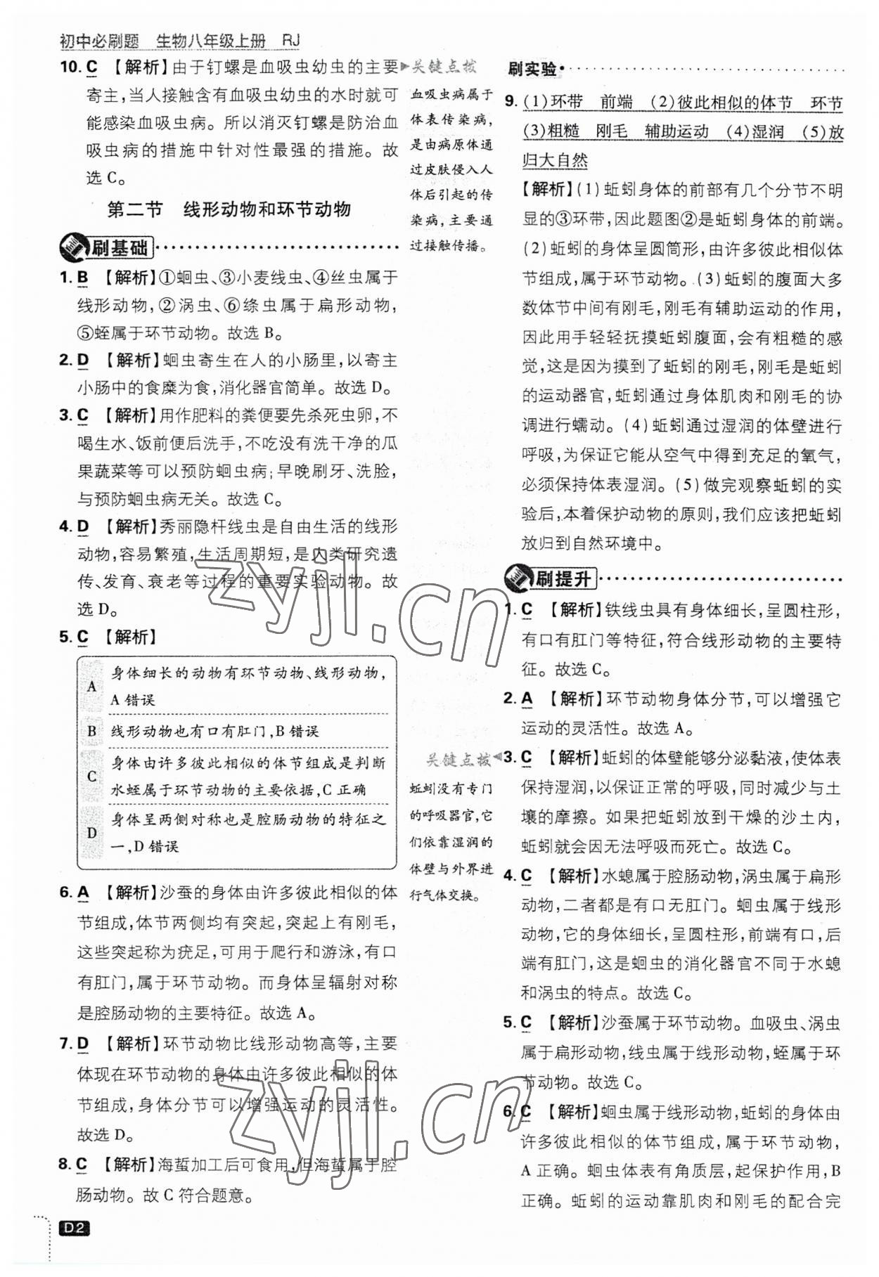 2023年初中必刷題八年級(jí)生物上冊(cè)人教版 第2頁