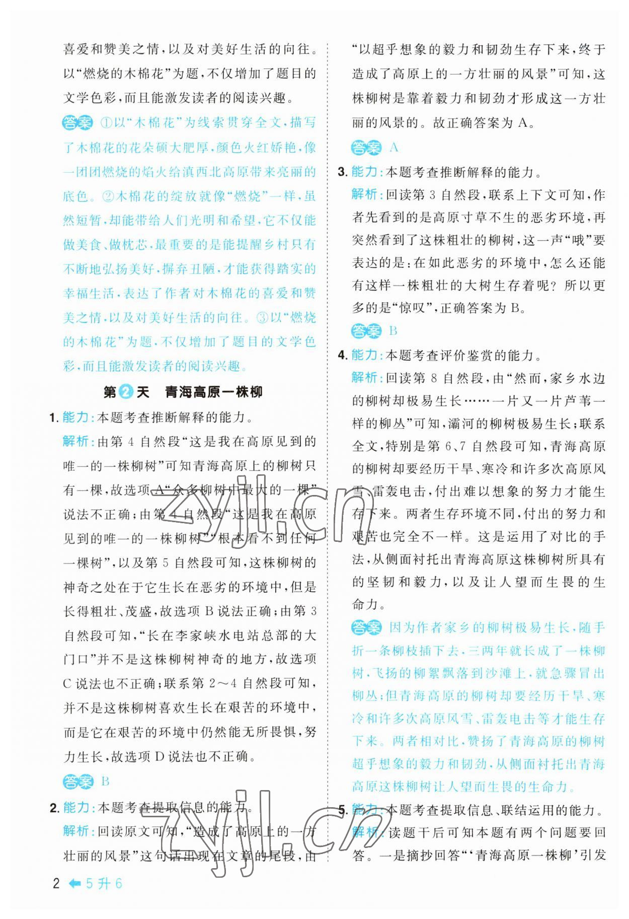 2023年阳光同学暑假阅读五年级语文 第2页