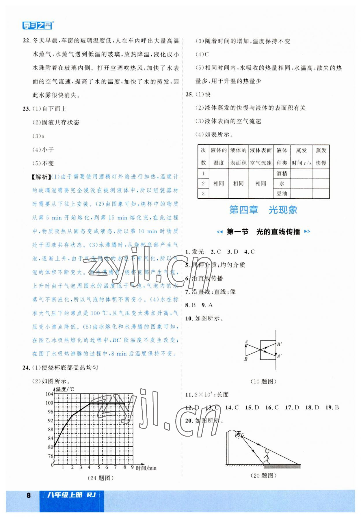 2023年課課幫八年級物理上冊人教版 第8頁