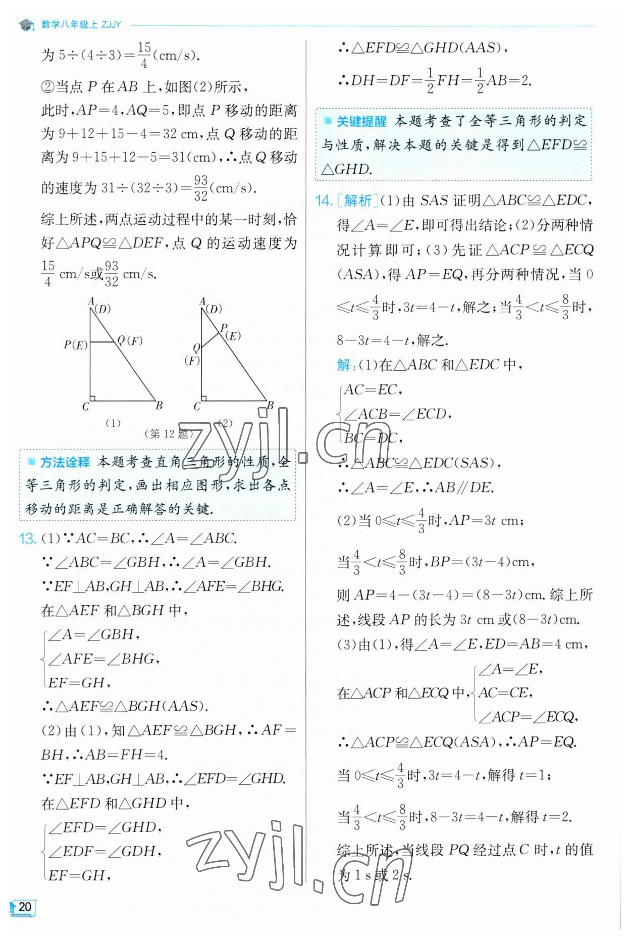 2023年實(shí)驗(yàn)班提優(yōu)訓(xùn)練八年級數(shù)學(xué)上冊浙教版 第20頁