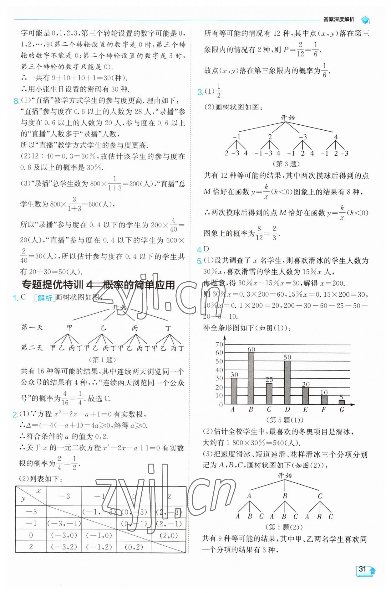 2023年实验班提优训练九年级数学上册浙教版 第30页