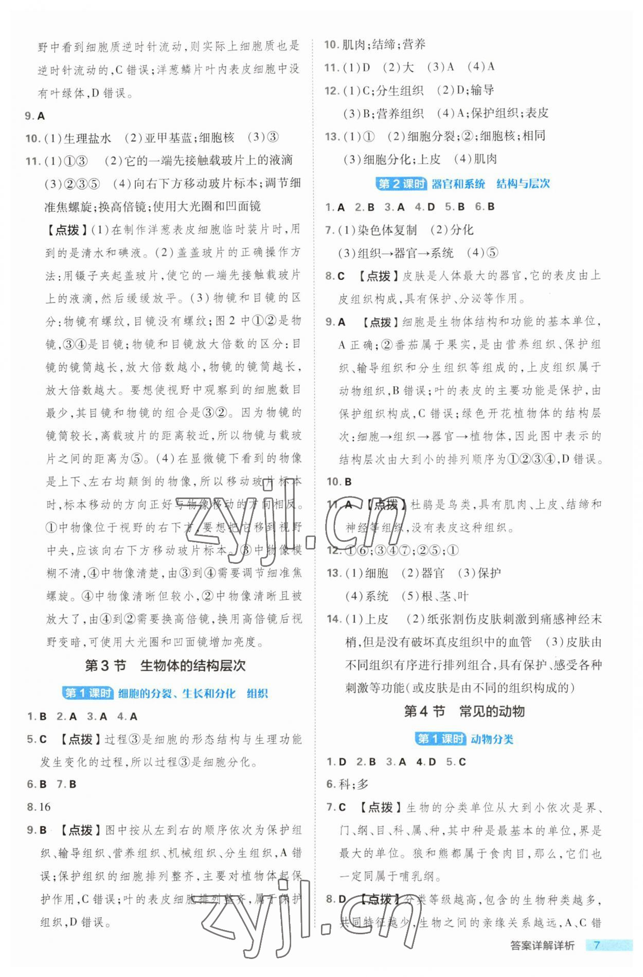 2023年綜合應(yīng)用創(chuàng)新題典中點七年級科學(xué)上冊浙教版浙江專版 第7頁