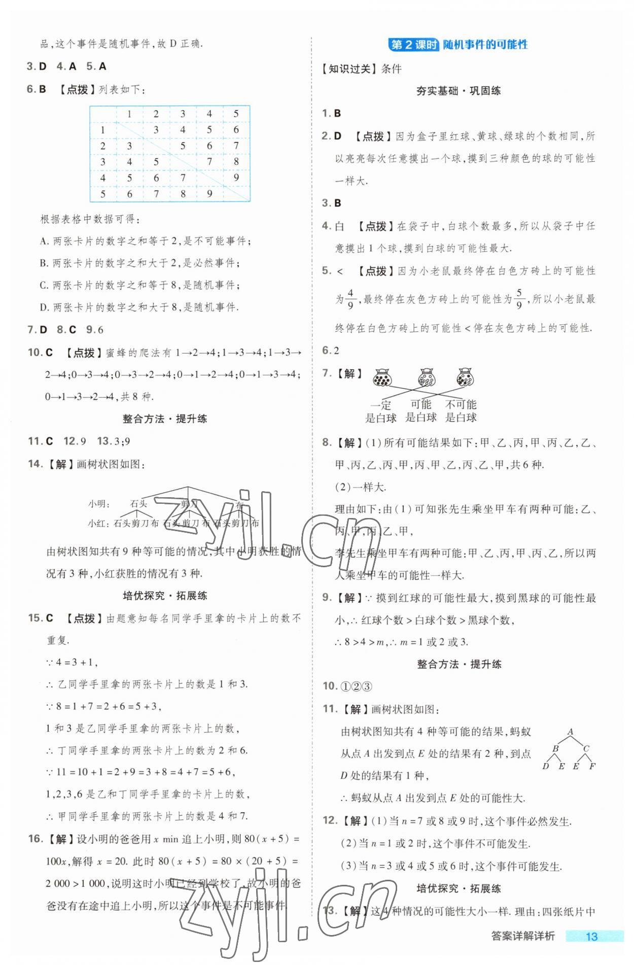 2023年综合应用创新题典中点九年级数学全一册浙教版浙江专版 第13页