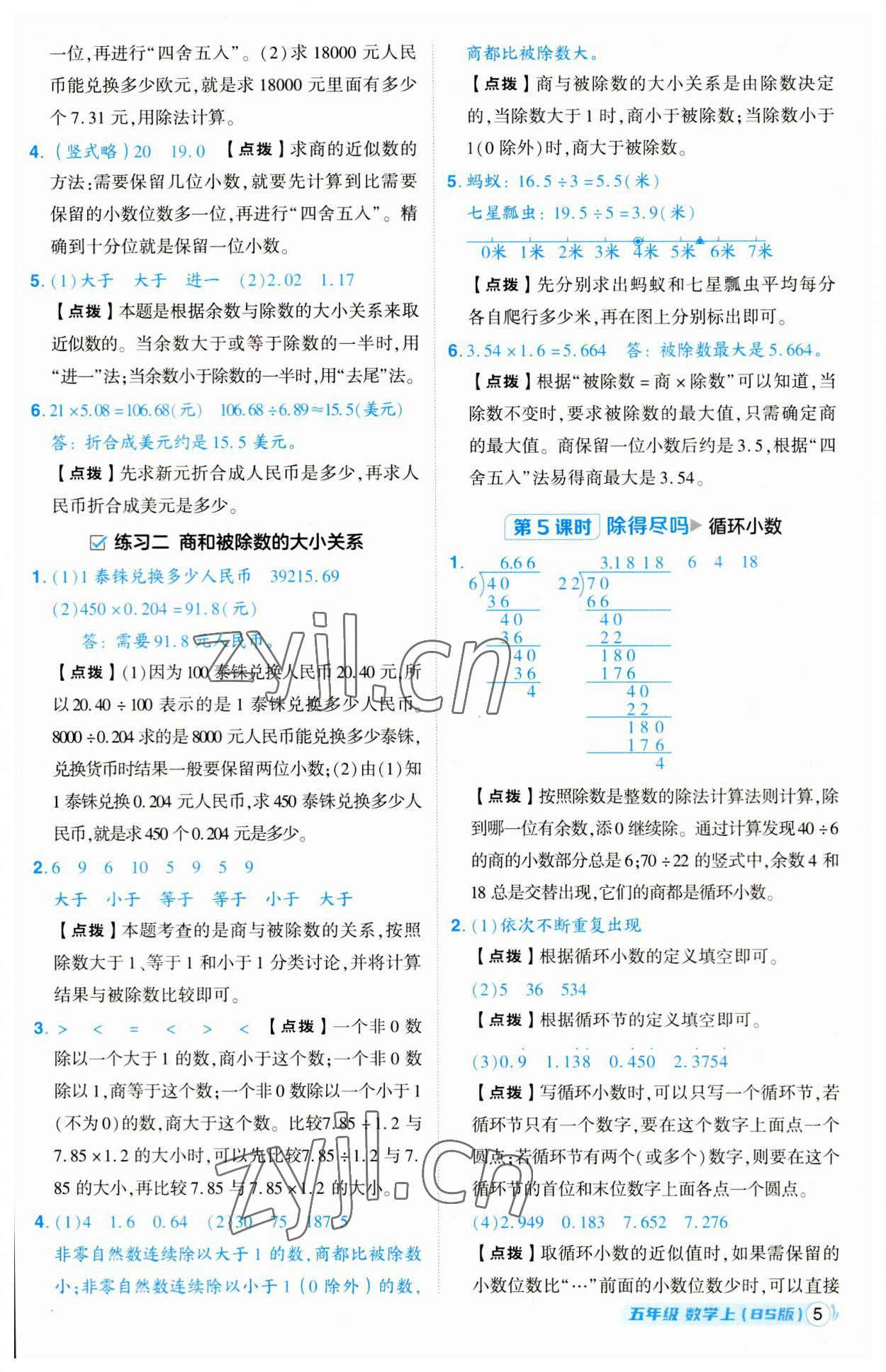 2023年綜合應(yīng)用創(chuàng)新題典中點五年級數(shù)學(xué)上冊北師大版 第5頁