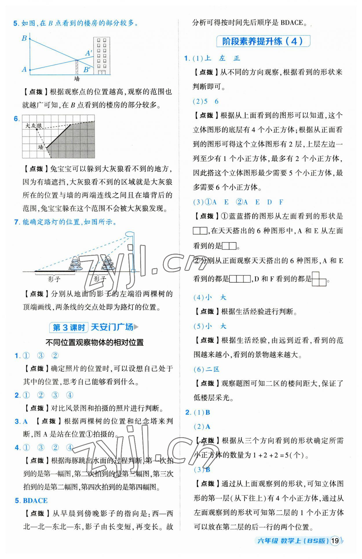 2023年綜合應(yīng)用創(chuàng)新題典中點(diǎn)六年級(jí)數(shù)學(xué)上冊(cè)北師大版 參考答案第19頁(yè)