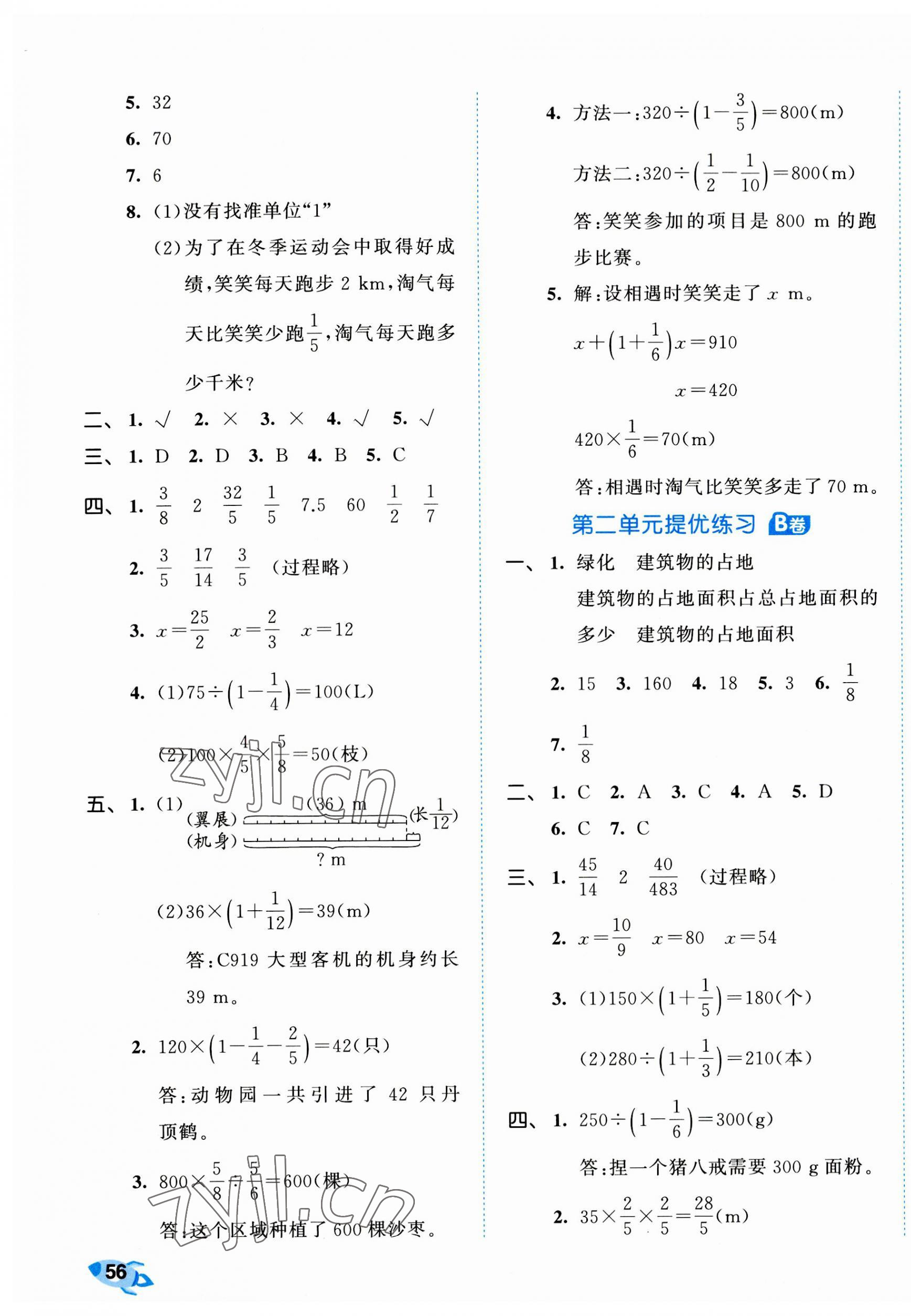 2023年53全優(yōu)卷六年級數(shù)學(xué)上冊北師大版 第3頁