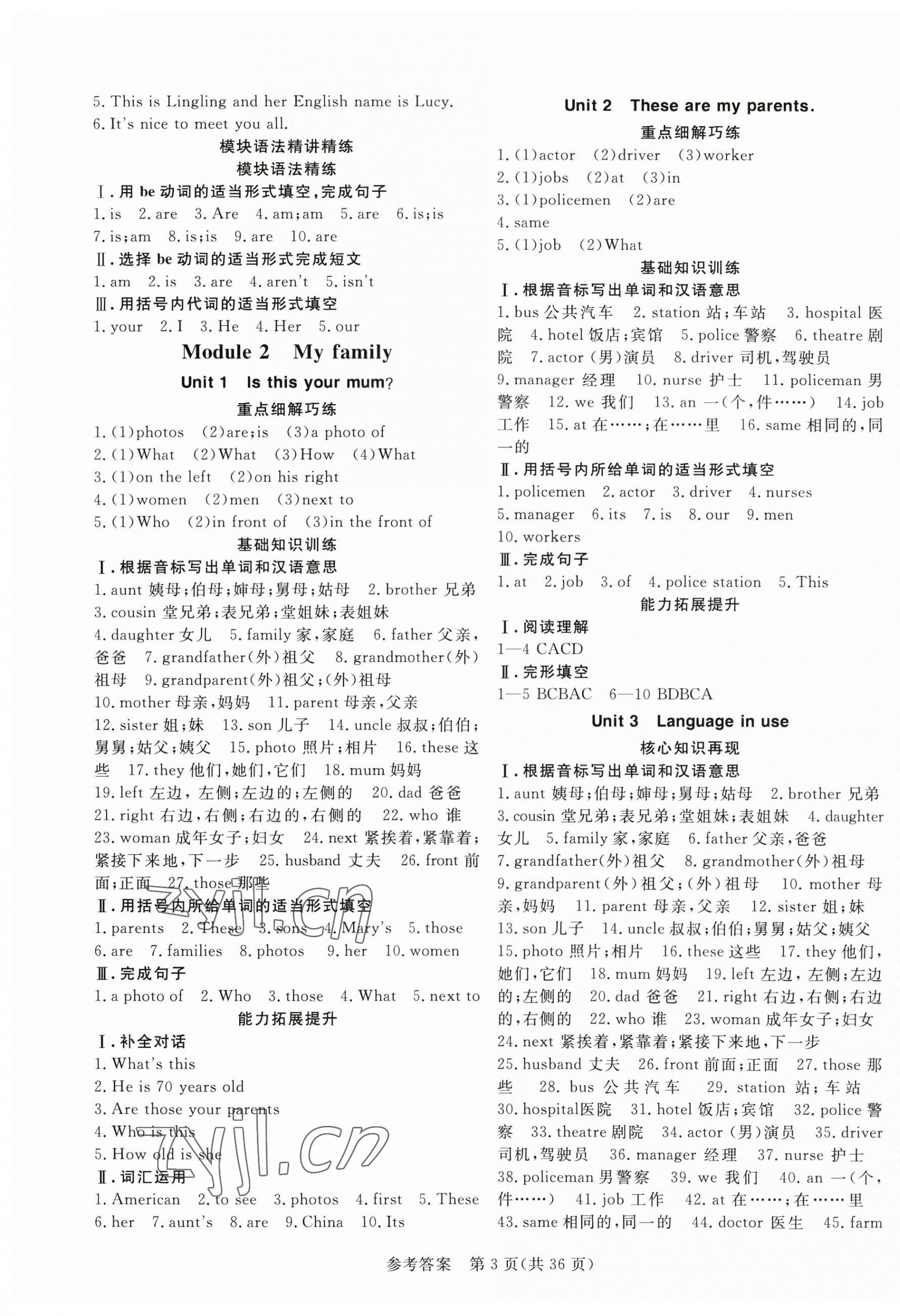 2023年課堂過關(guān)循環(huán)練七年級(jí)英語(yǔ)上冊(cè)外研版濰坊專版 第3頁(yè)