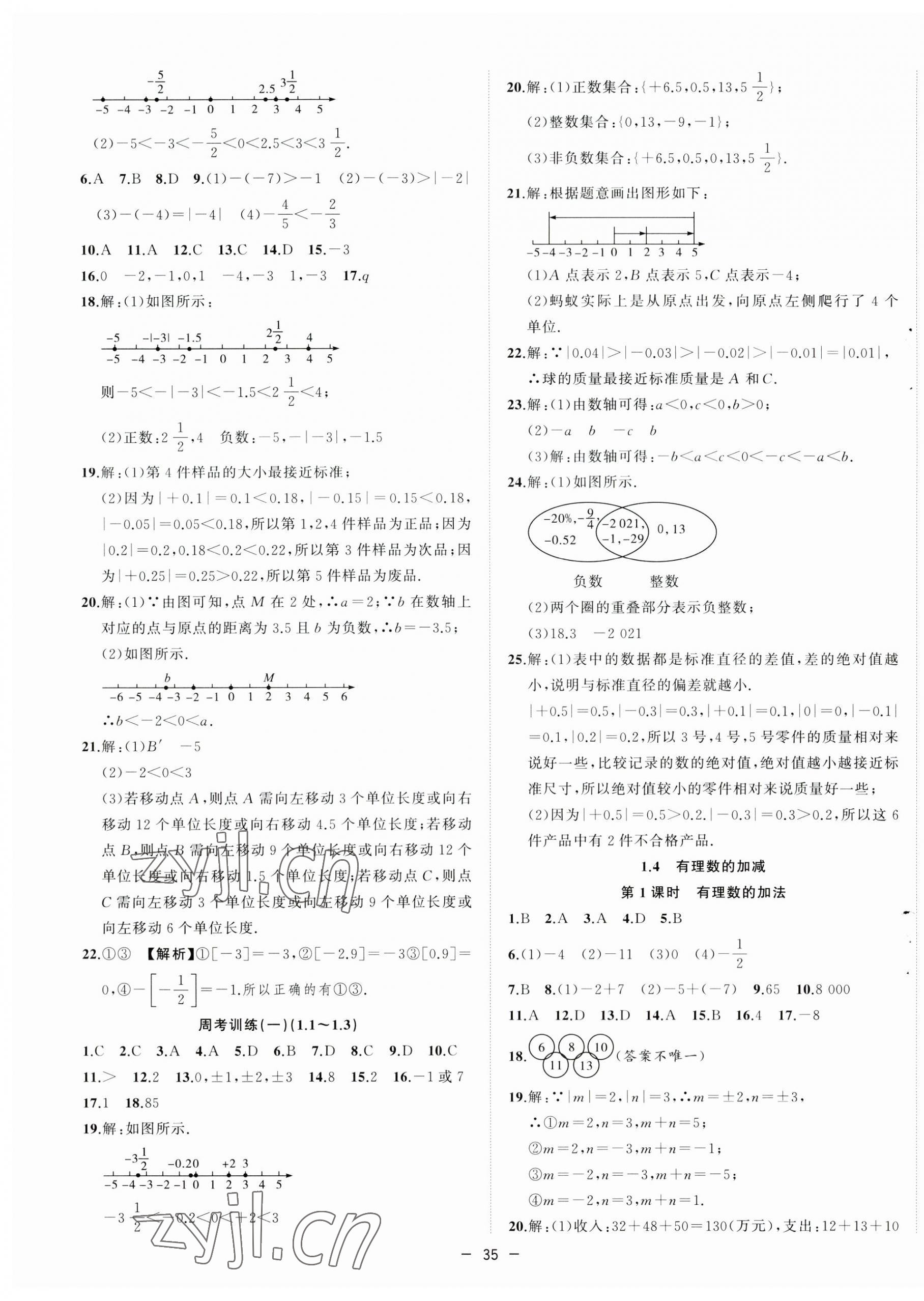 2023年全頻道課時(shí)作業(yè)七年級(jí)數(shù)學(xué)上冊(cè)滬科版 第3頁