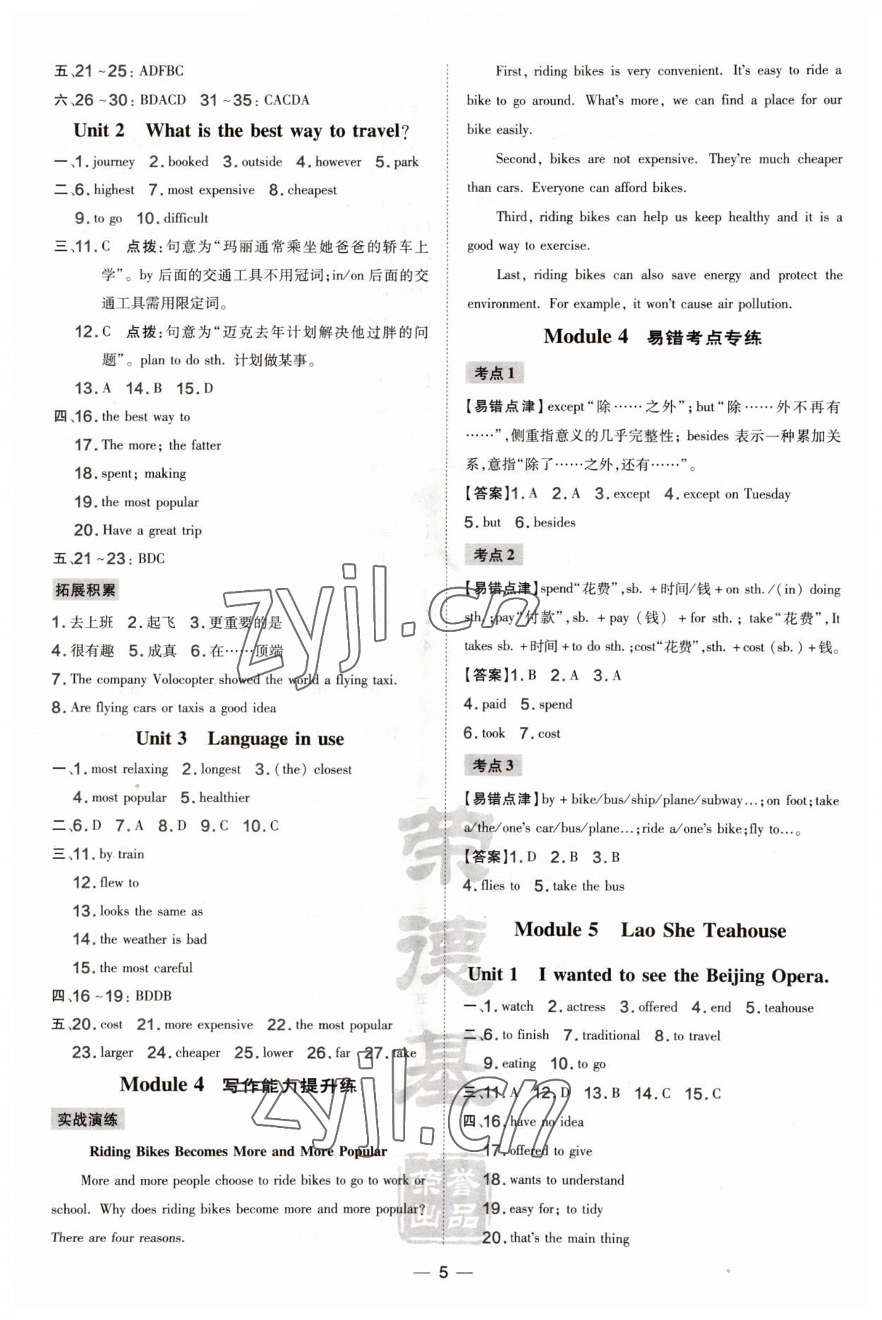 2023年點撥訓(xùn)練八年級英語上冊外研版安徽專版 第5頁