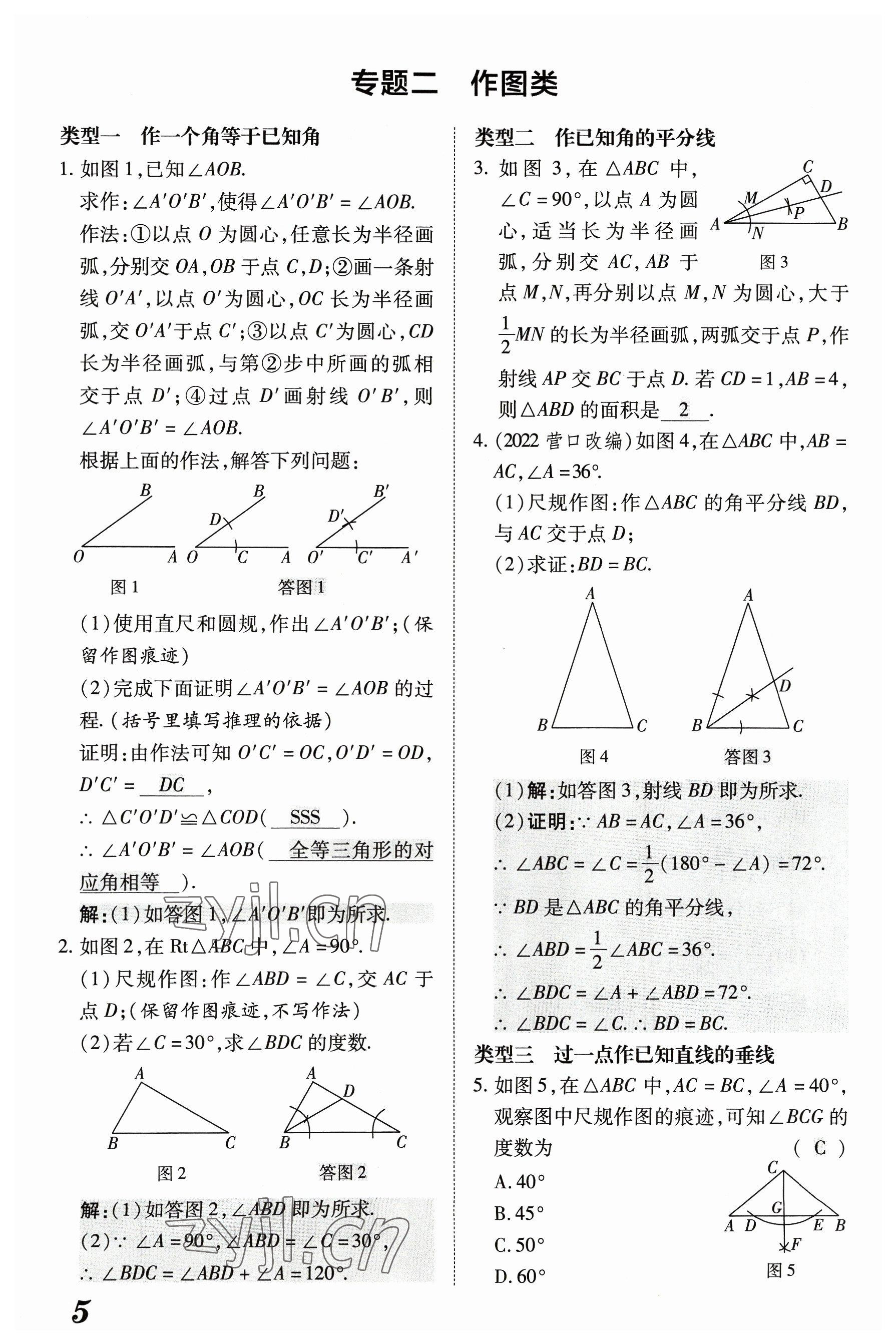 2023年領跑作業(yè)本八年級數(shù)學上冊人教版廣東專版 參考答案第19頁