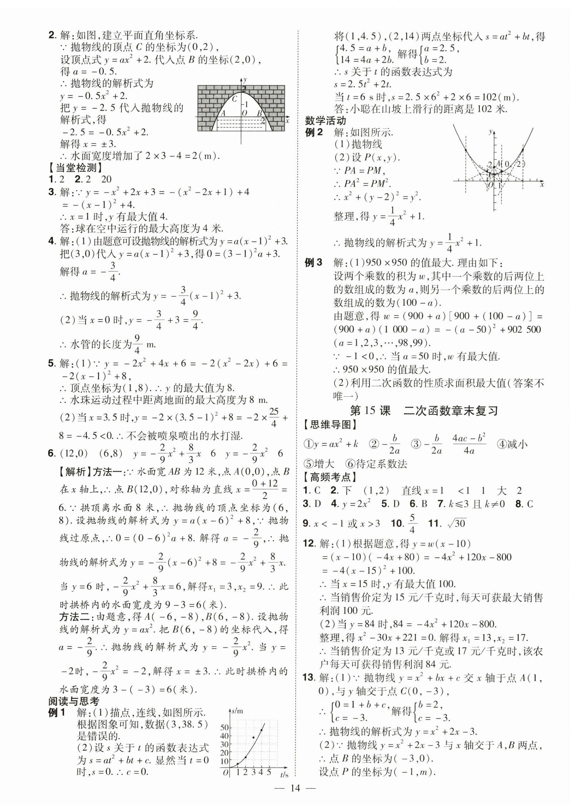 2023年同步?jīng)_刺九年級數(shù)學(xué)全一冊人教版 第14頁