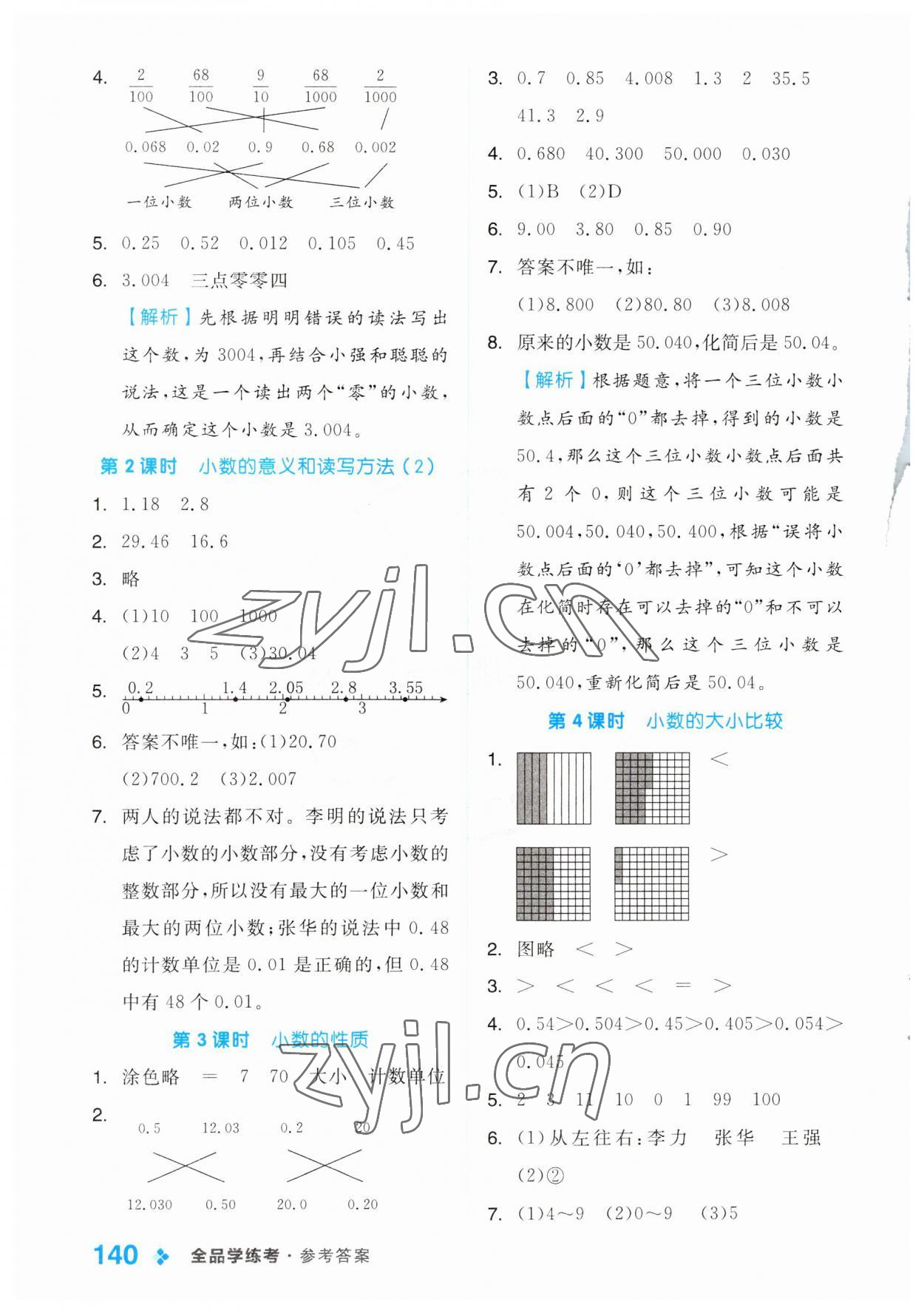 2023年全品学练考五年级数学上册苏教版 第8页