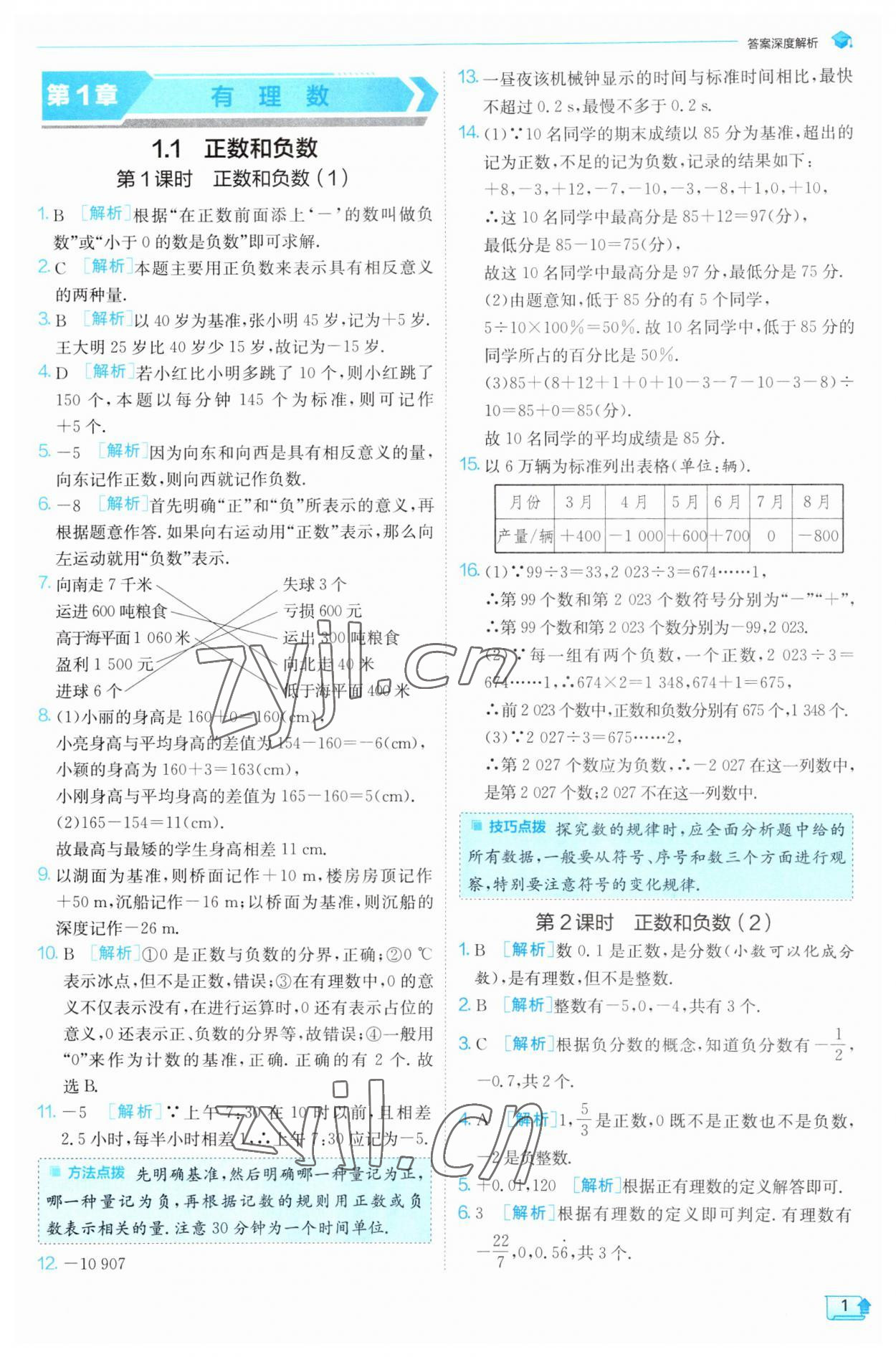 2023年实验班提优训练七年级数学上册沪科版 第1页