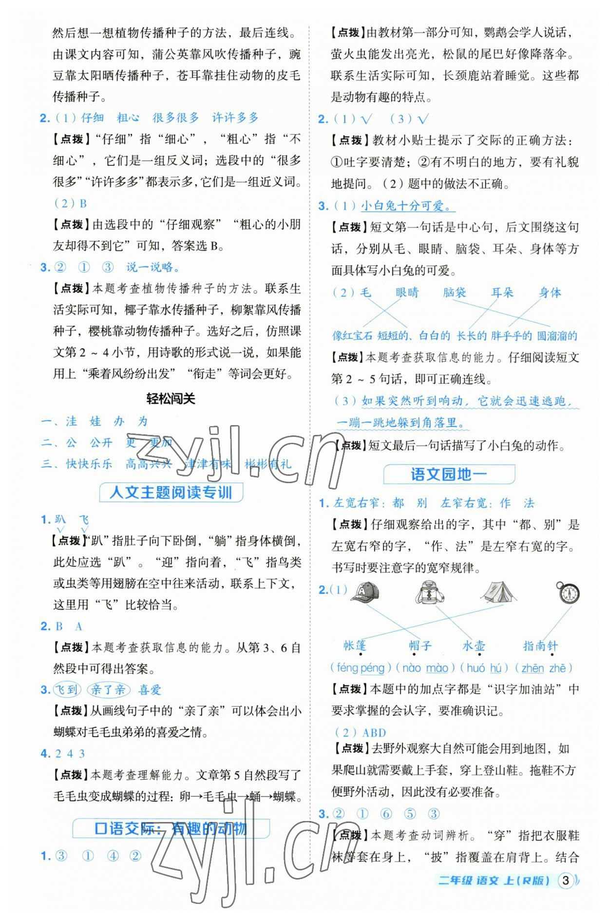 2023年綜合應用創(chuàng)新題典中點二年級語文上冊人教版浙江專版 第3頁