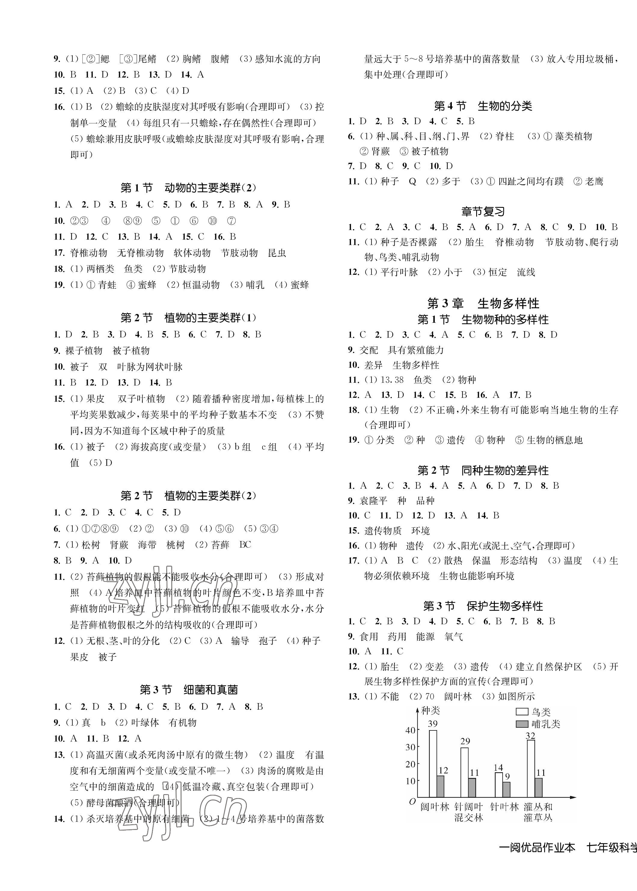 2023年一閱優(yōu)品作業(yè)本七年級(jí)科學(xué)上冊(cè)華師大版 第3頁