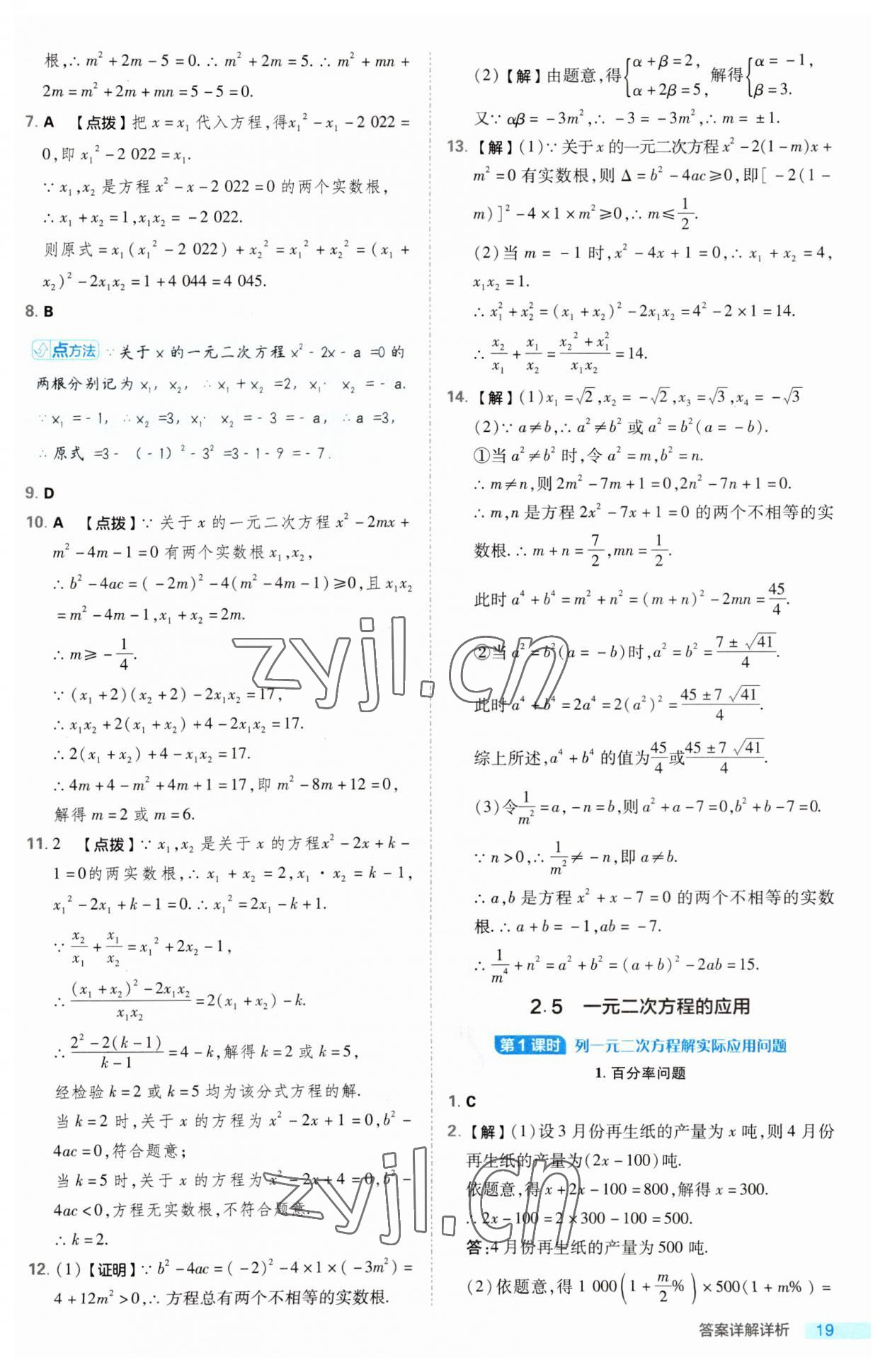 2023年綜合應用創(chuàng)新題典中點九年級數(shù)學上冊湘教版 第19頁