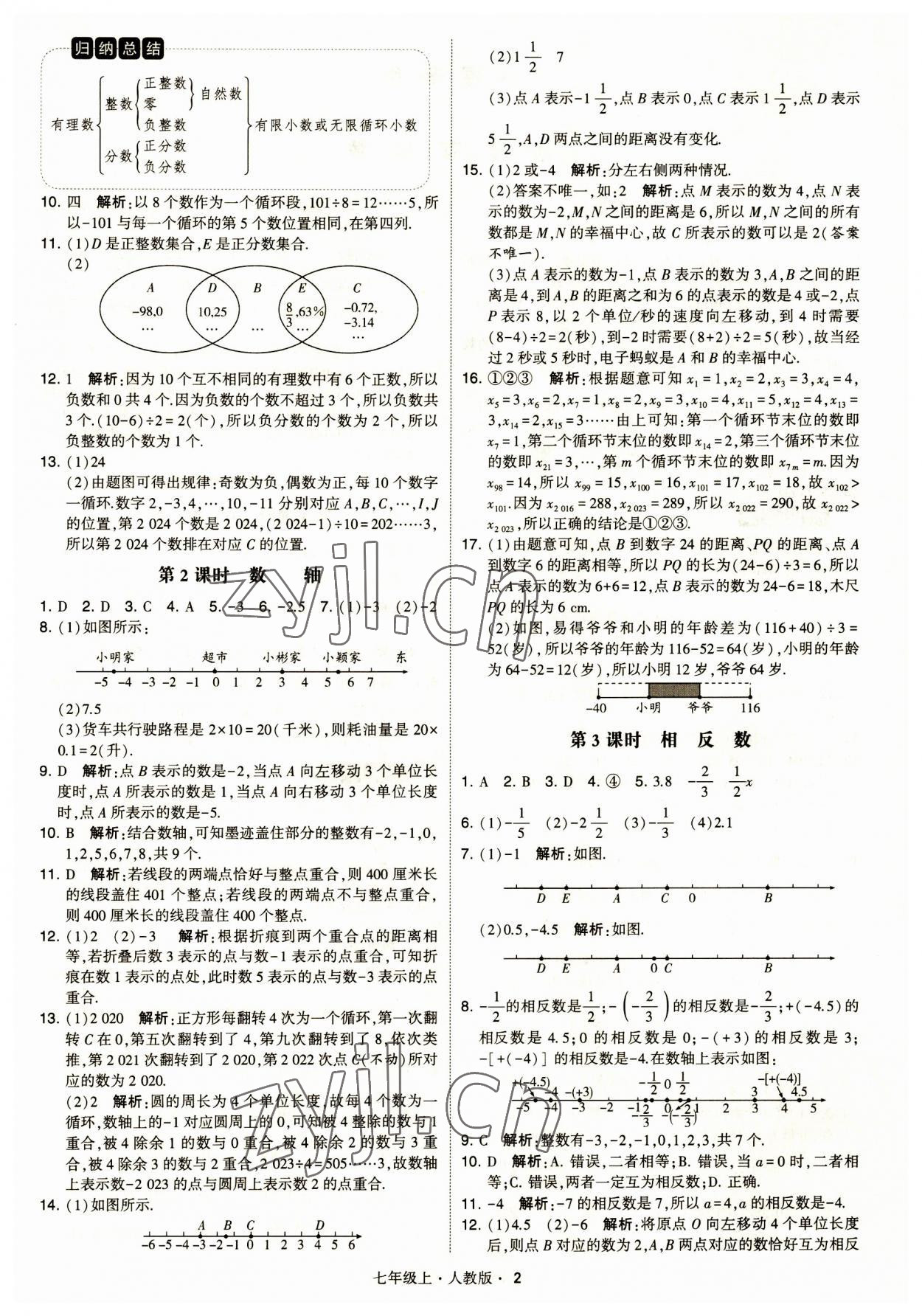 2023年经纶学典学霸题中题七年级数学上册人教版 第2页