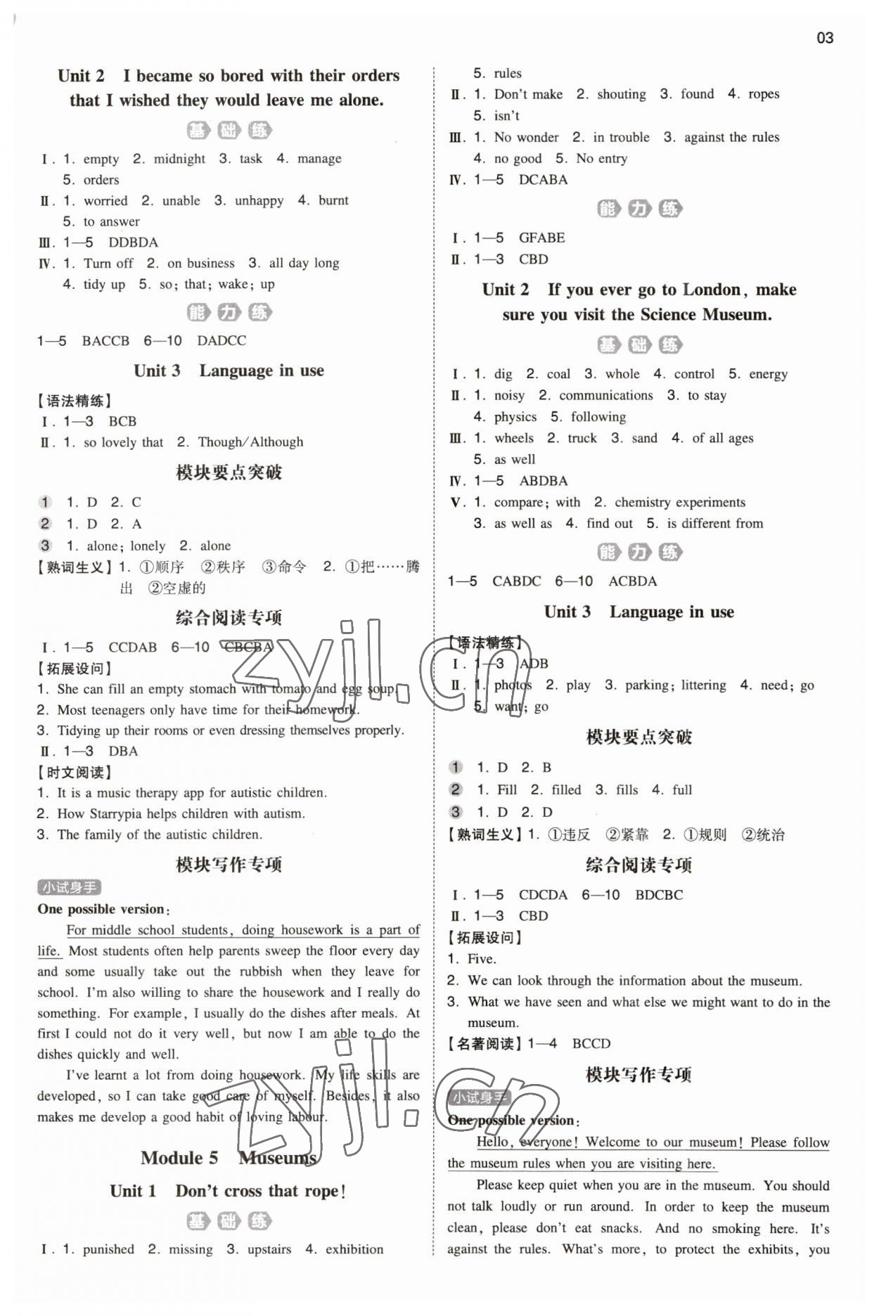 2023年一本同步訓練九年級初中英語上冊外研版 第3頁