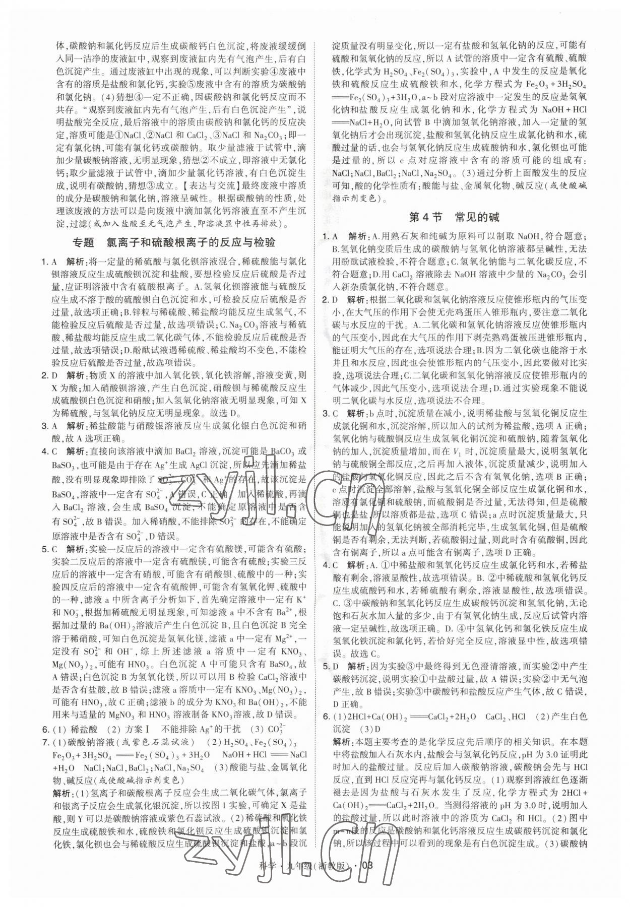 2023年經(jīng)綸學(xué)典學(xué)霸九年級科學(xué)全一冊浙教版 第3頁