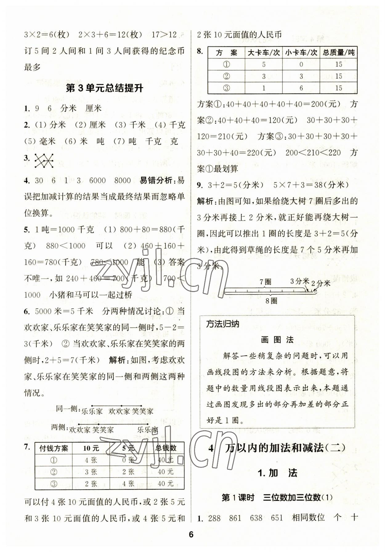 2023年通城學(xué)典課時(shí)作業(yè)本三年級(jí)數(shù)學(xué)上冊(cè)人教版 第6頁(yè)