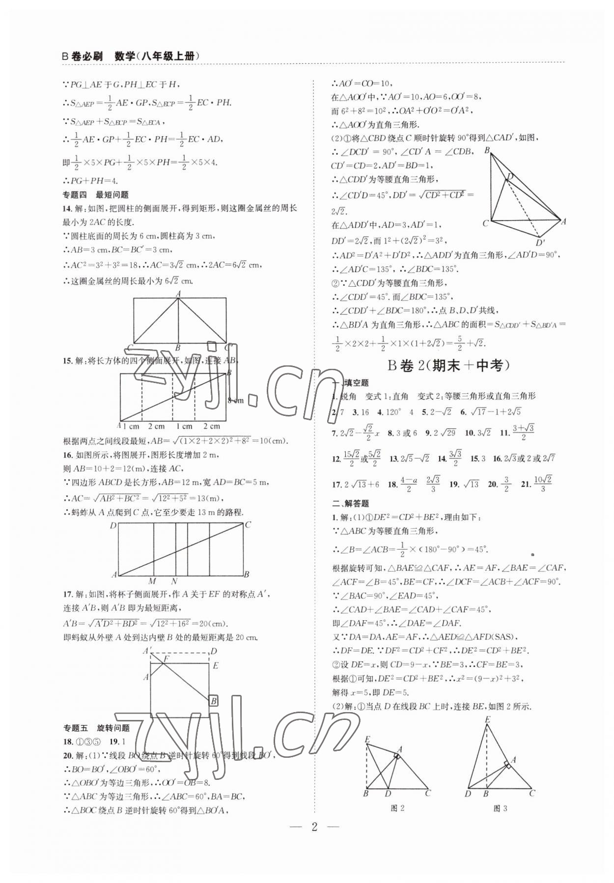 2023年B卷必刷八年级数学上册北师大版 第2页