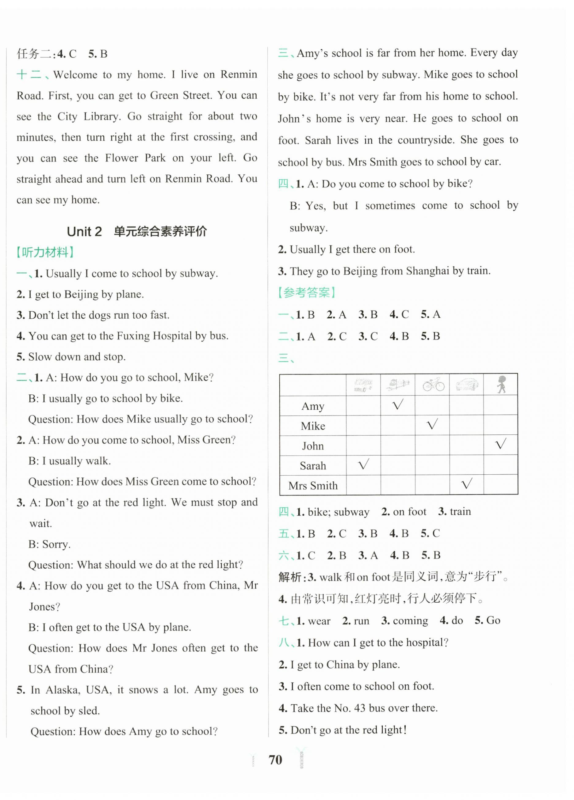 2023年小学学霸冲A卷六年级英语上册人教版 第2页