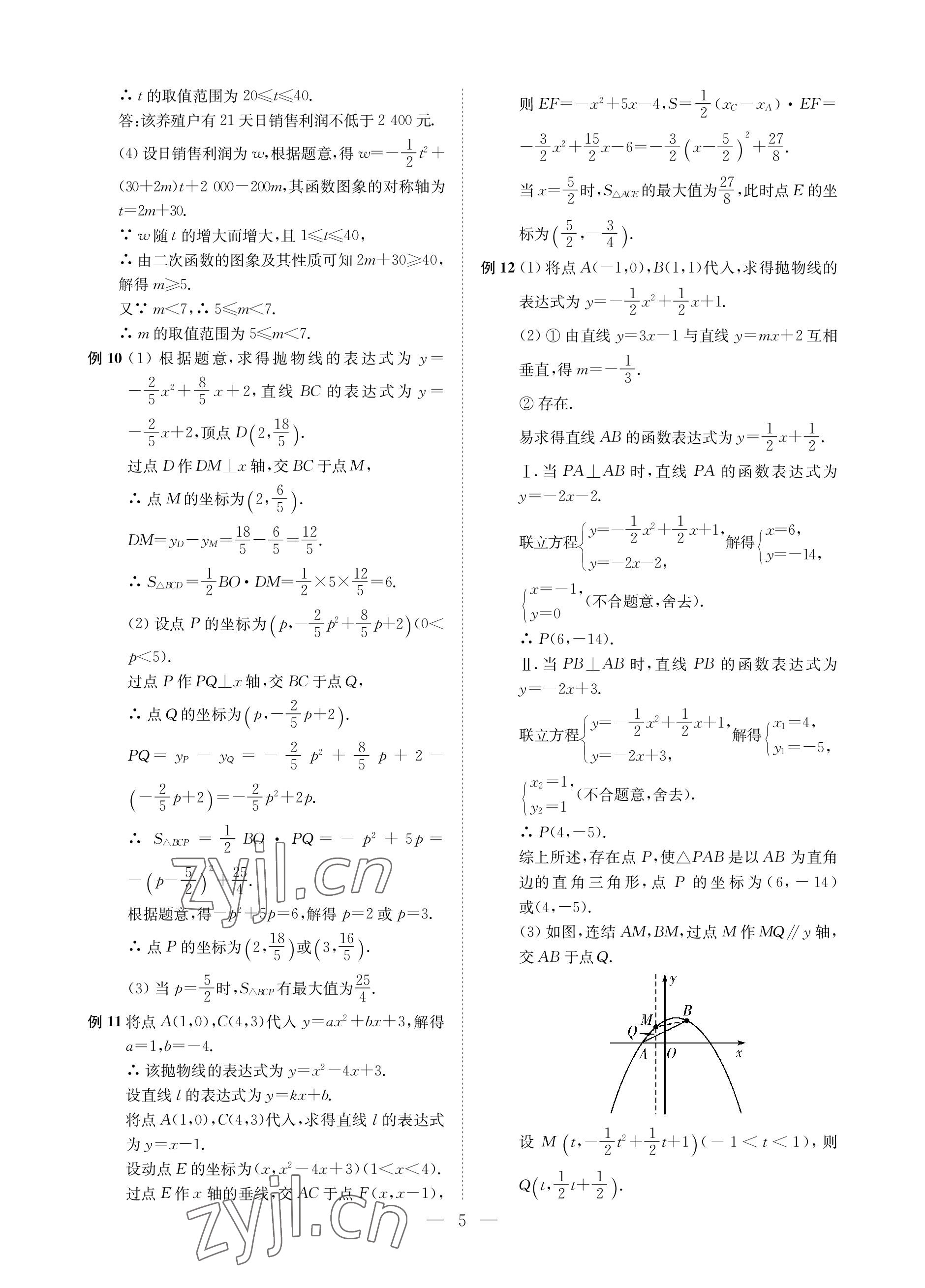 2023年直通重高尖子生培優(yōu)教程九年級數(shù)學全一冊浙教版 參考答案第5頁