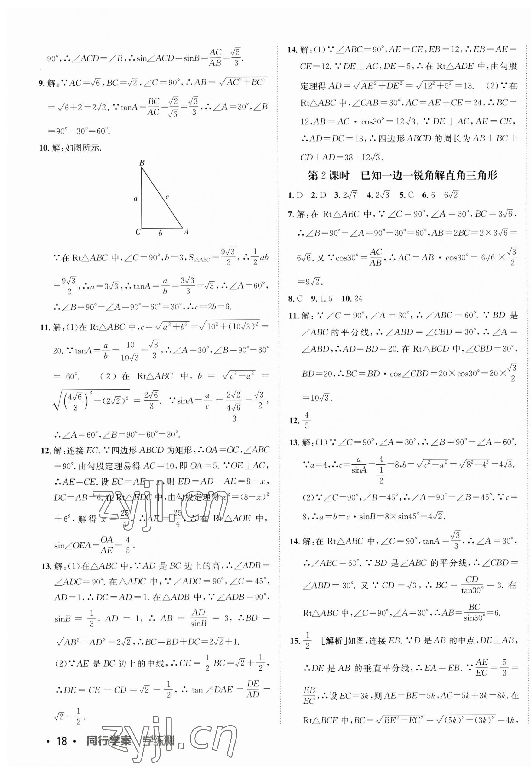 2023年同行學(xué)案九年級數(shù)學(xué)上冊魯教版54制 第11頁