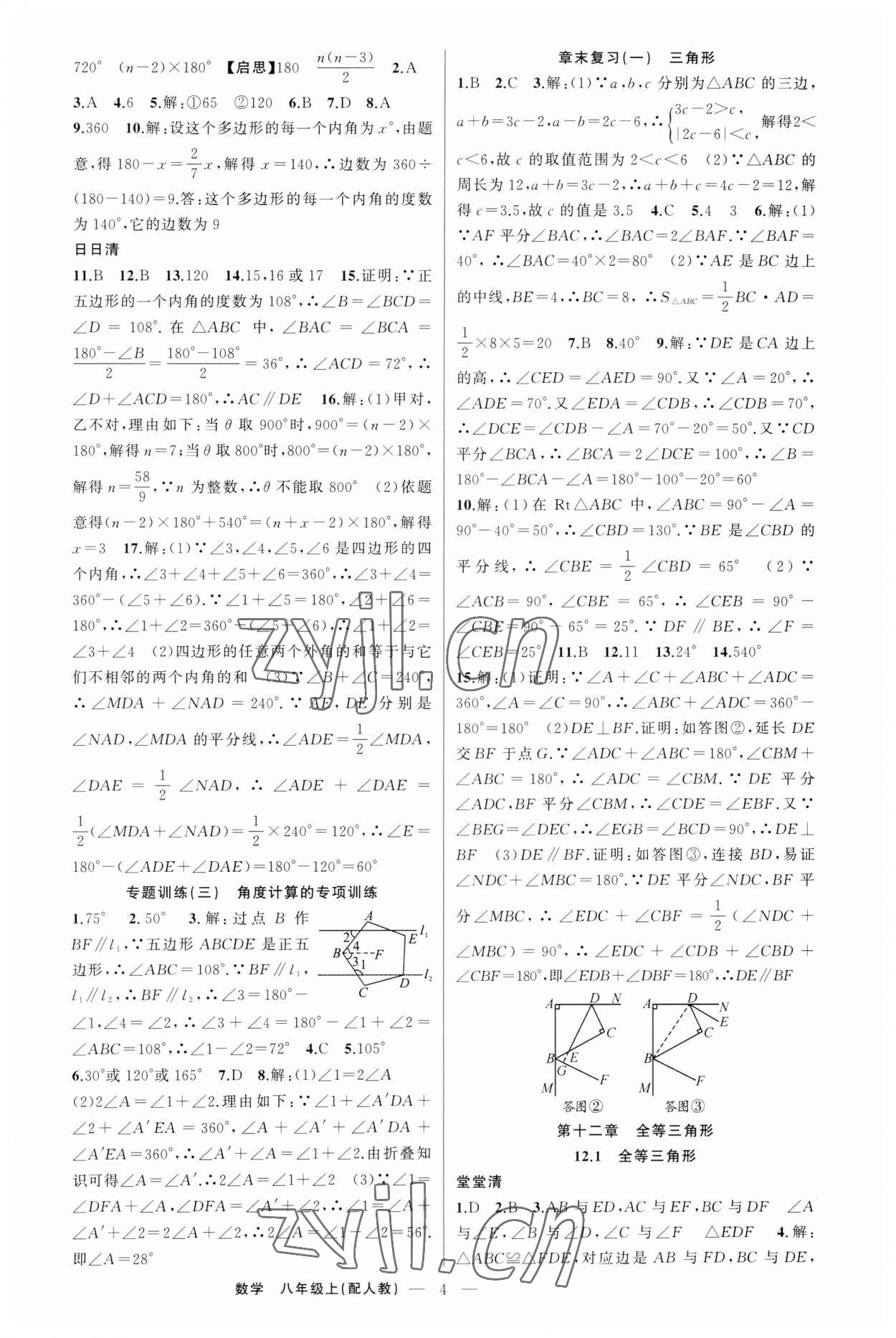 2023年四清导航八年级数学上册人教版 第4页