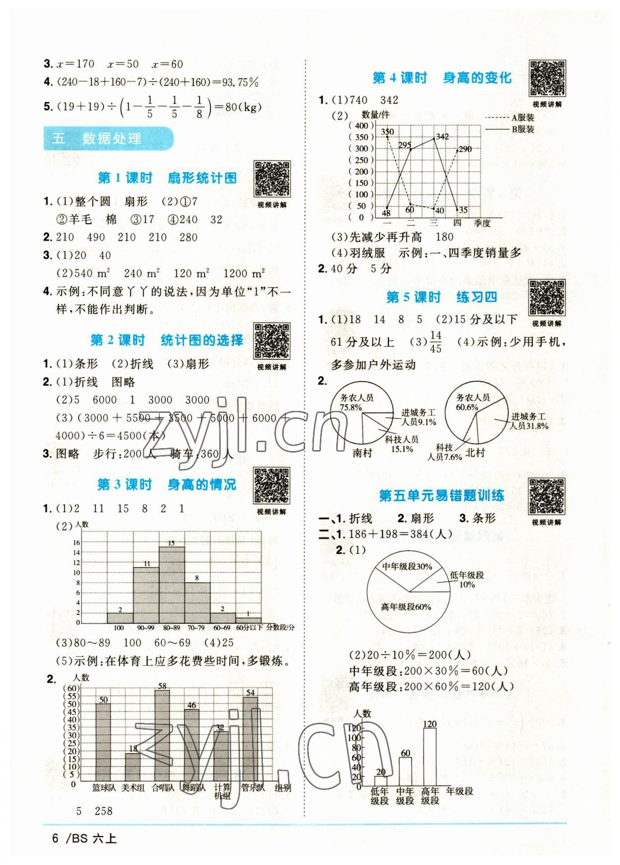 2023年阳光同学课时优化作业六年级数学上册北师大版福建专版 第6页