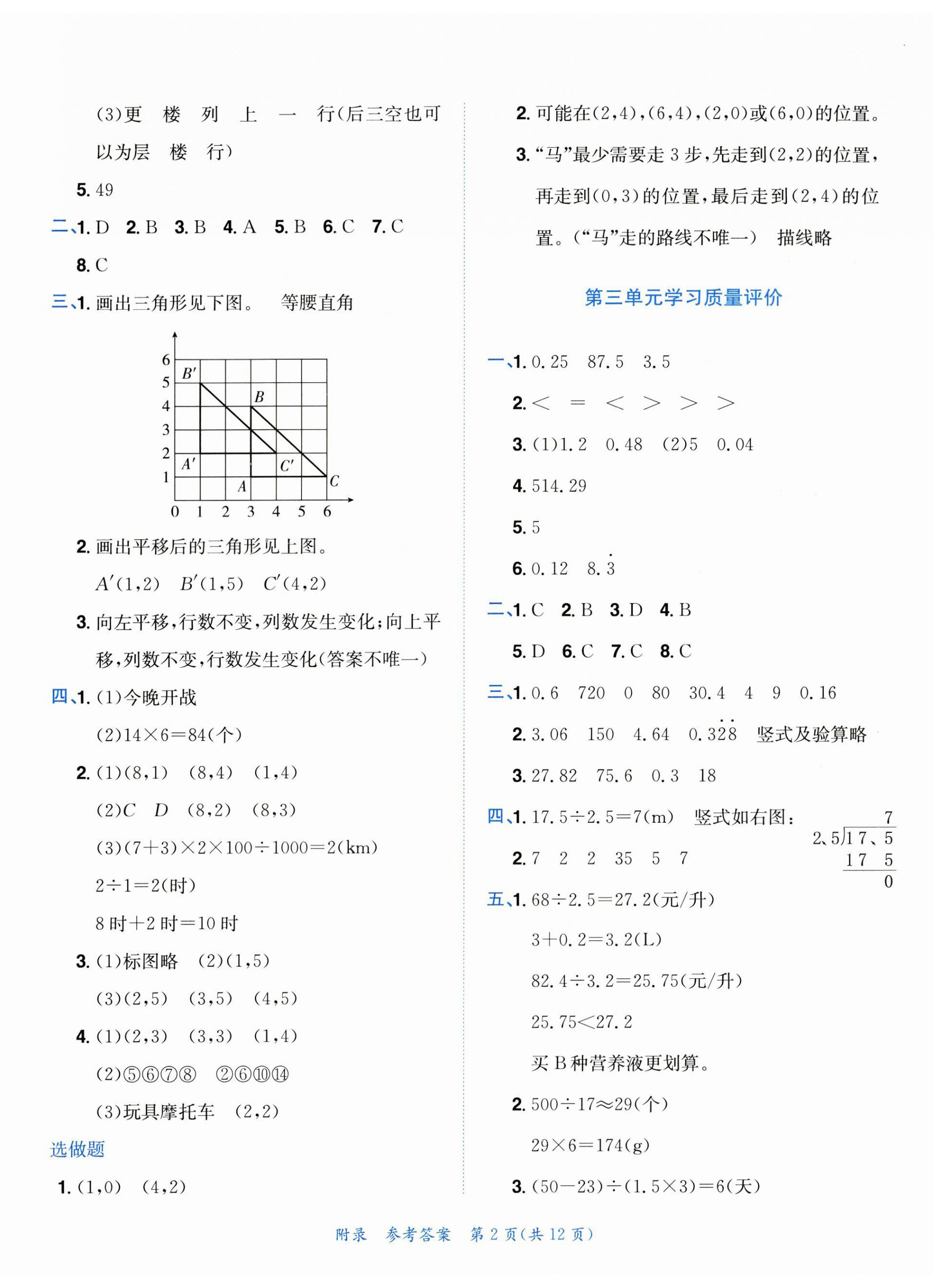 2023年黃岡小狀元達(dá)標(biāo)卷五年級數(shù)學(xué)上冊人教版 第2頁