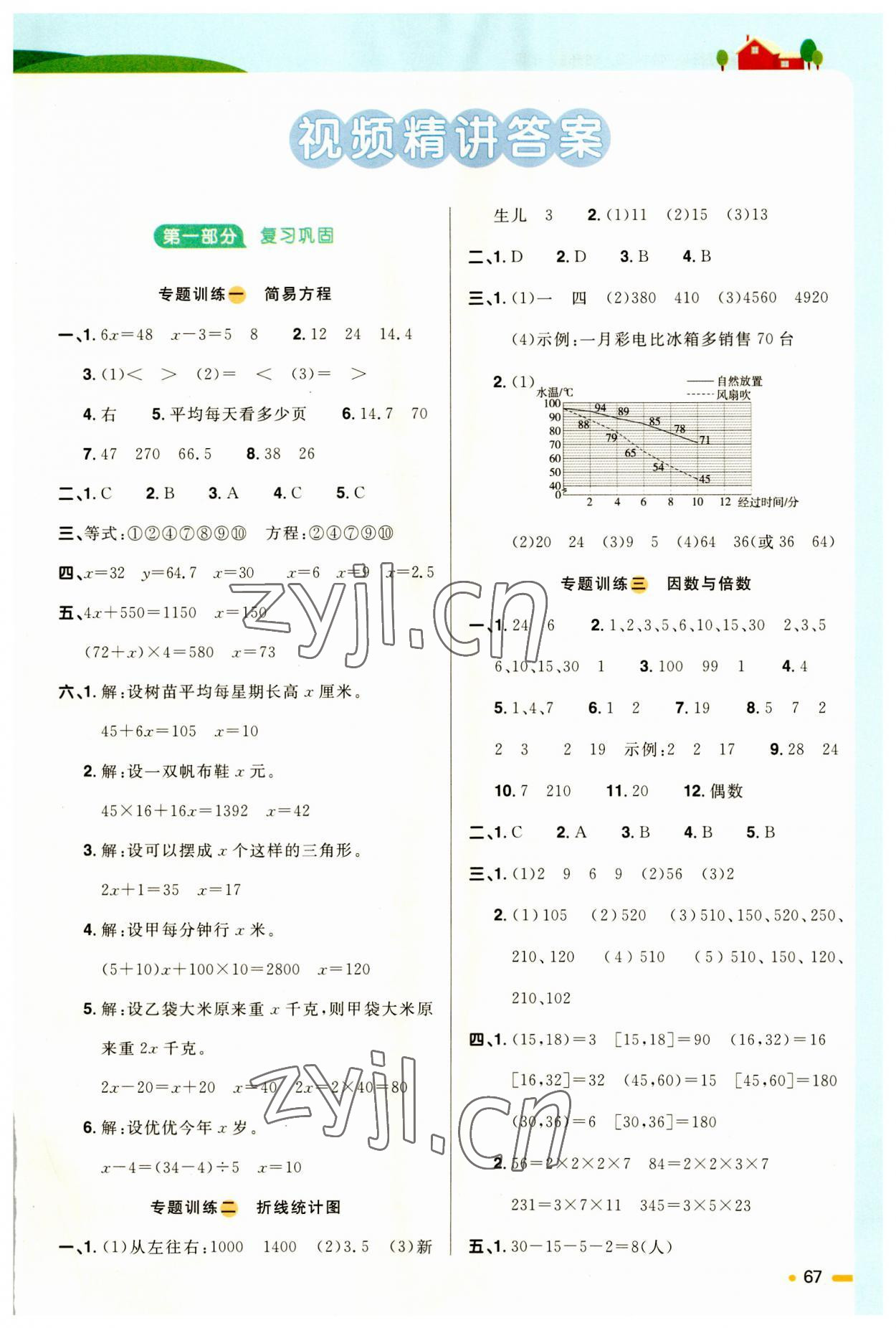 2023年陽(yáng)光同學(xué)暑假銜接五年級(jí)數(shù)學(xué)蘇教版 第1頁(yè)